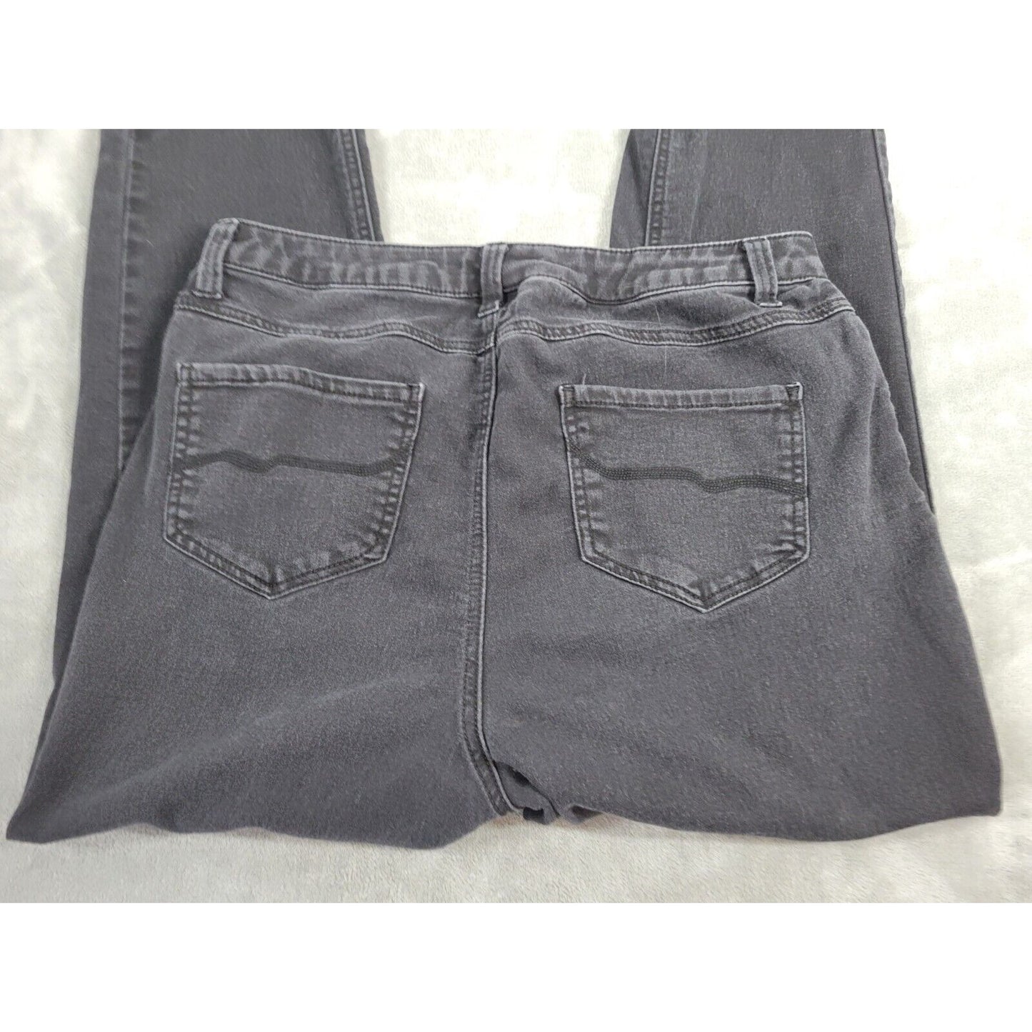 Catherines Women Jeans 0XWT Plus Skinny Jegging Black Denim Zip Fly Cotton Blend