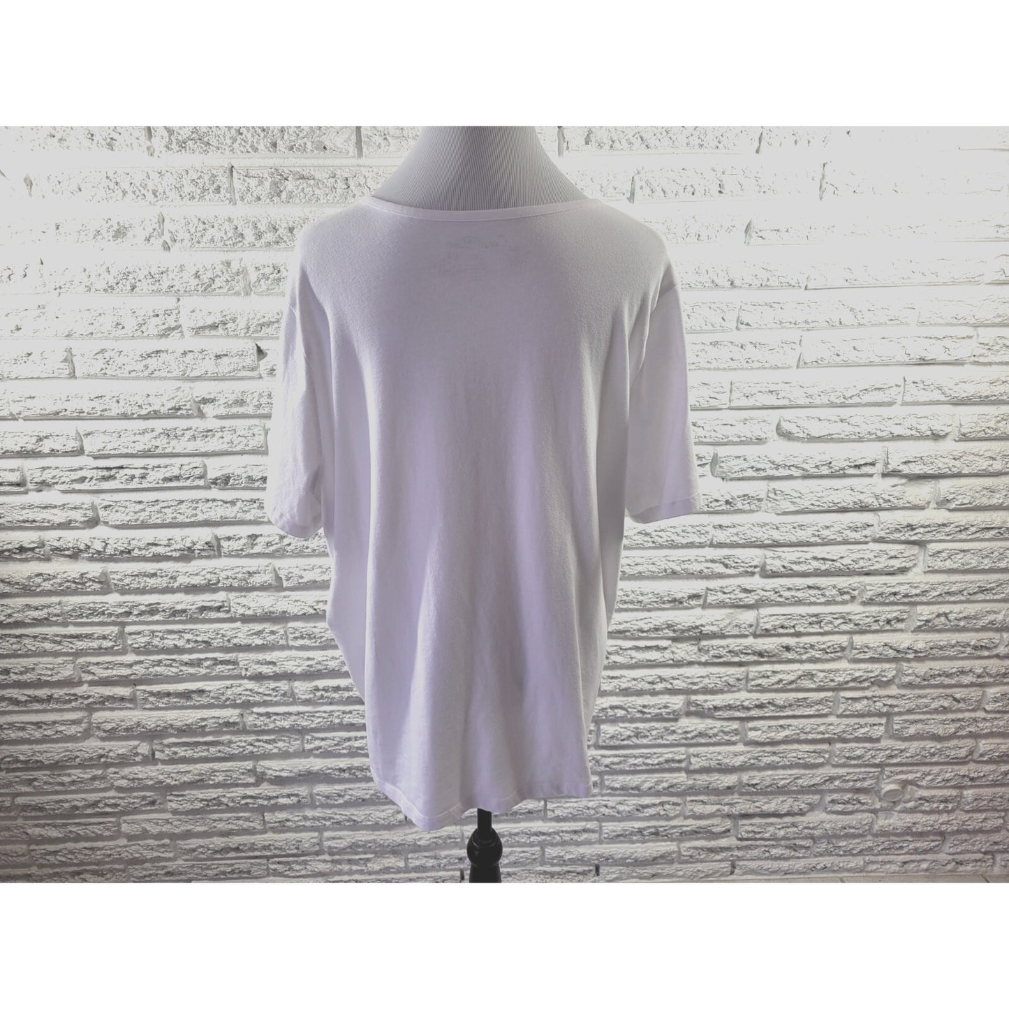 Fourth of July Coral Bay Women Top 1X Plus Tee Patriotic Casual Rhinestones Flag