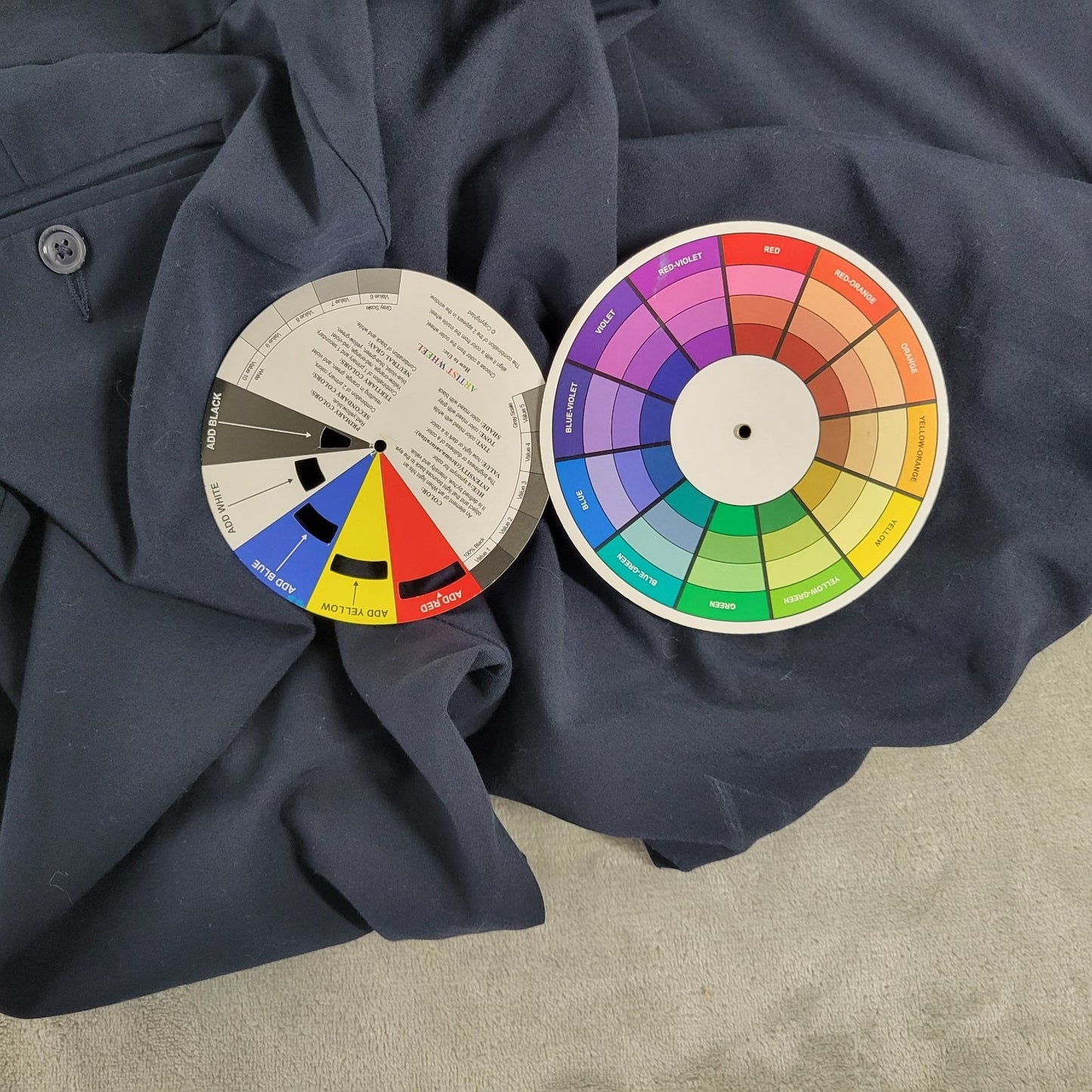 Roz & Ali Womens Size 18 Blue Dress Pants Straight Leg 32 Inseam Stretch Pockets