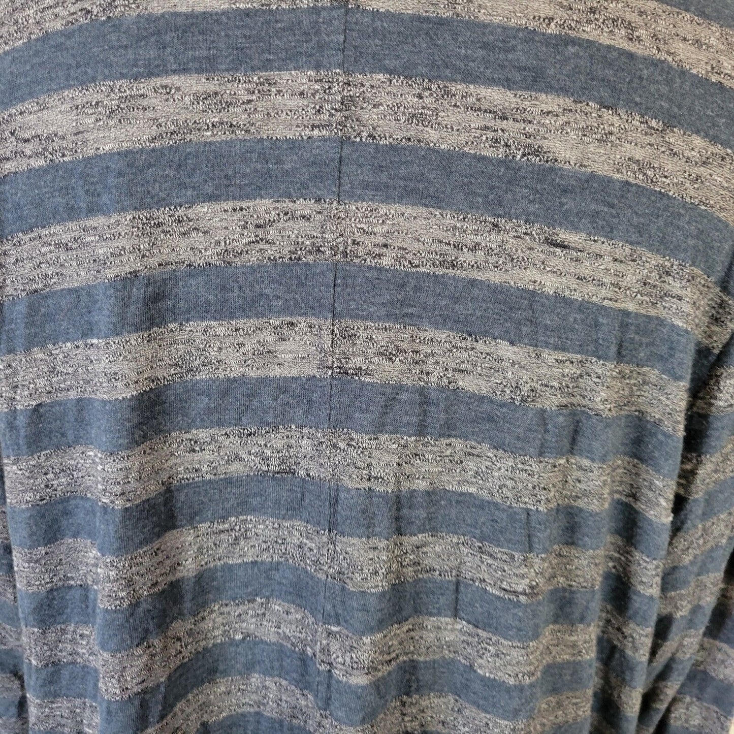 Lane Bryant Womens Top 18 20 Long Sleeve Blue Gray Stripe Semi Sheer Lightweight