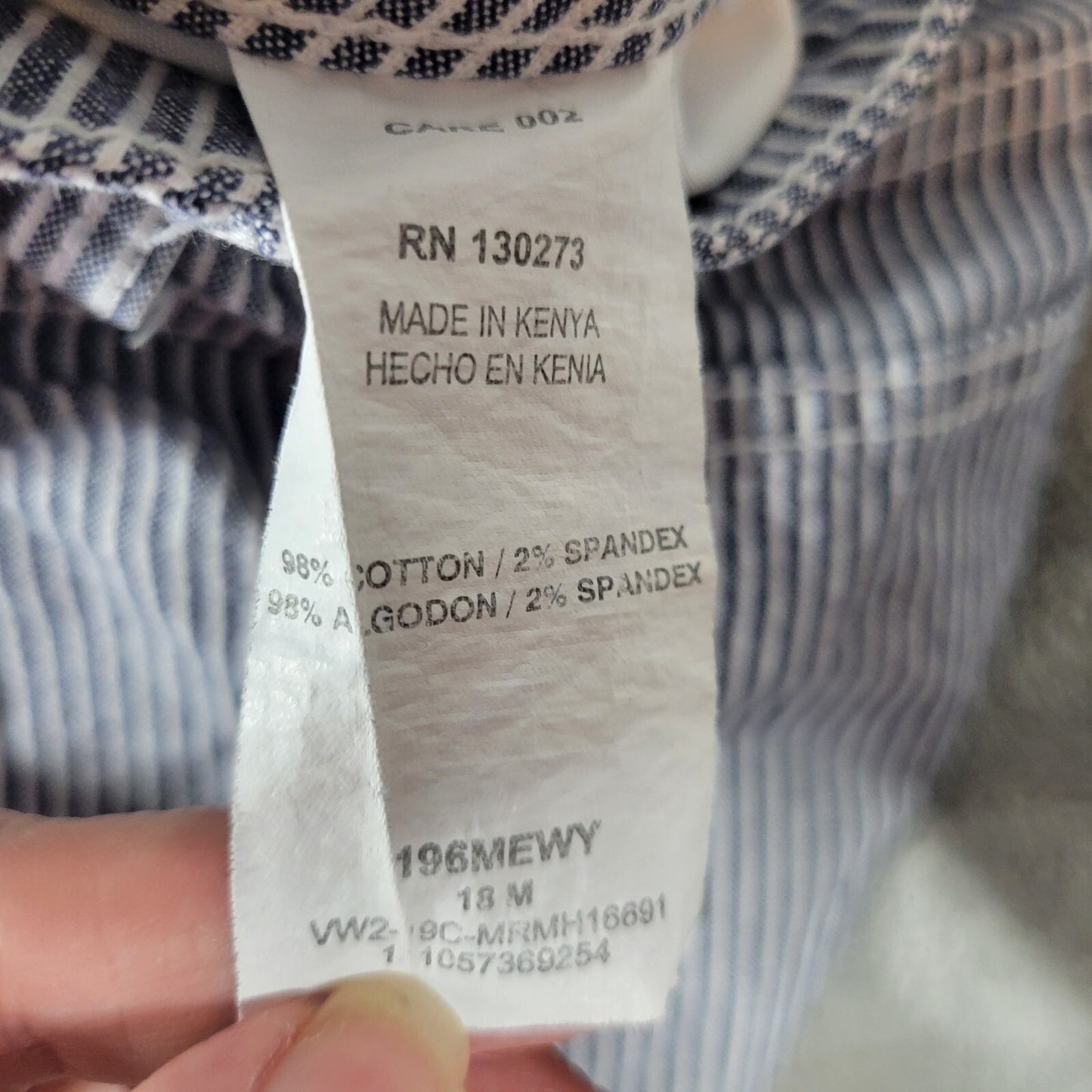 Lee Riders Womens Shorts 18M Gray White Stripe Zip Fly Lightweight Cotton Blend