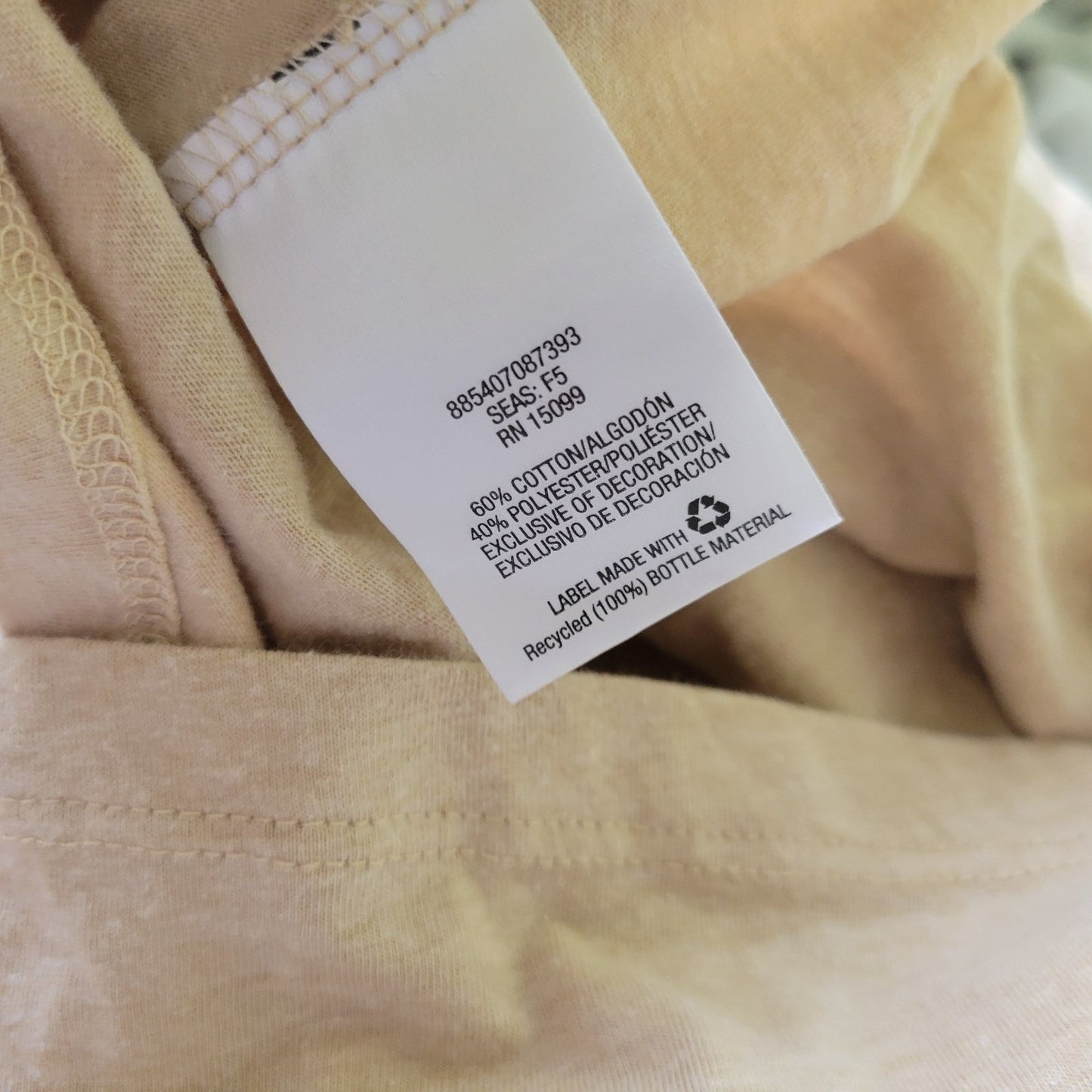 Laura Scott Womens Top 3X Plus 3/4 Sleeve Beige Tan Paisley Cotton Blend Studded