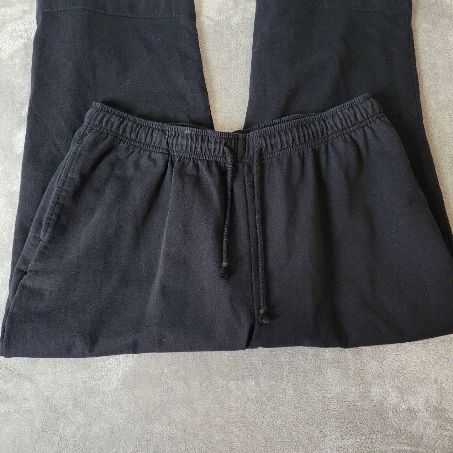 Dress Barn Womens Pants 18 20 Plus Capri Pull On Cotton Black Drawstring Jogger