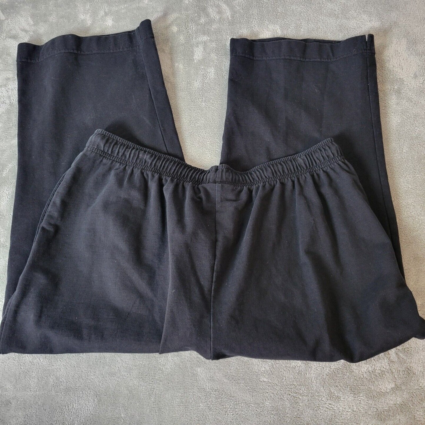 Dress Barn Womens Pants 18 20 Plus Capri Pull On Cotton Black Drawstring Jogger