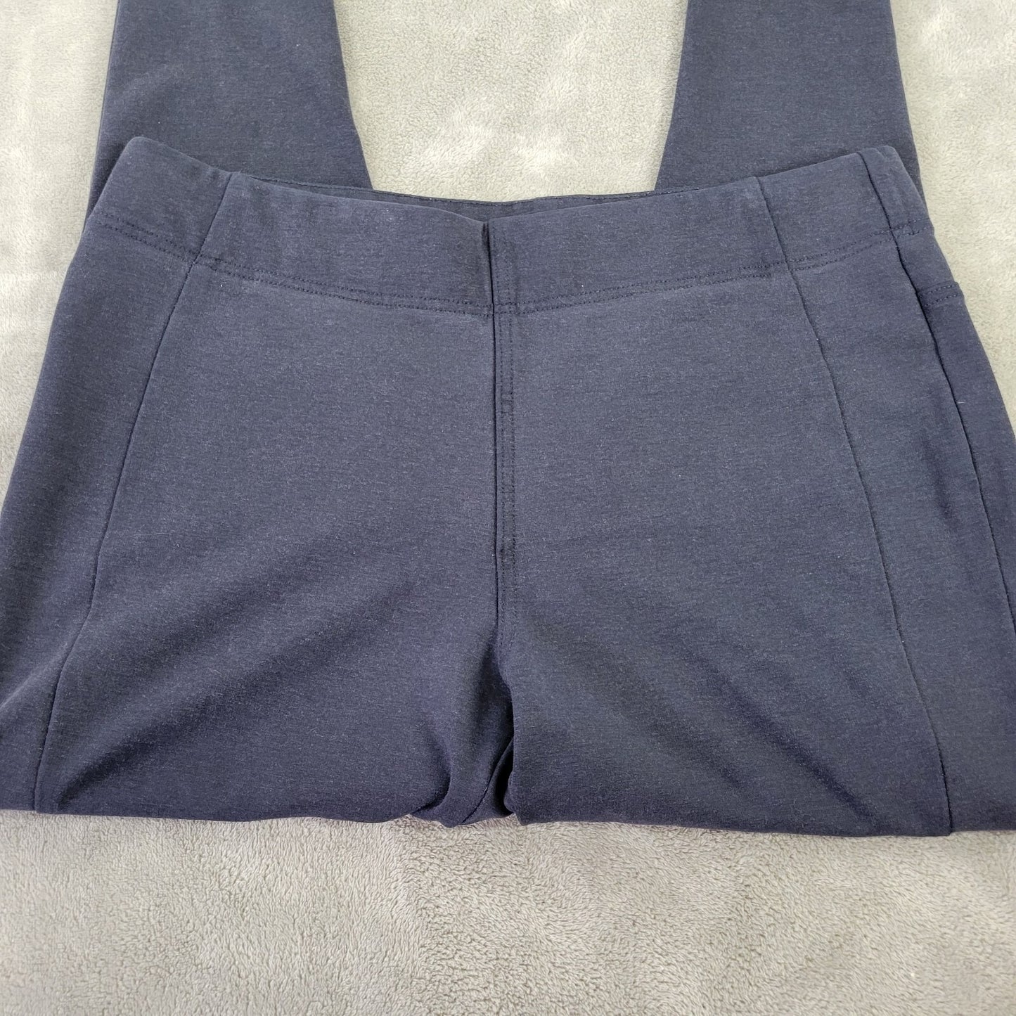 CJ Banks Women Pants 1X Plus Capri Pull On Blue Comfy Signature Slimming Tapered