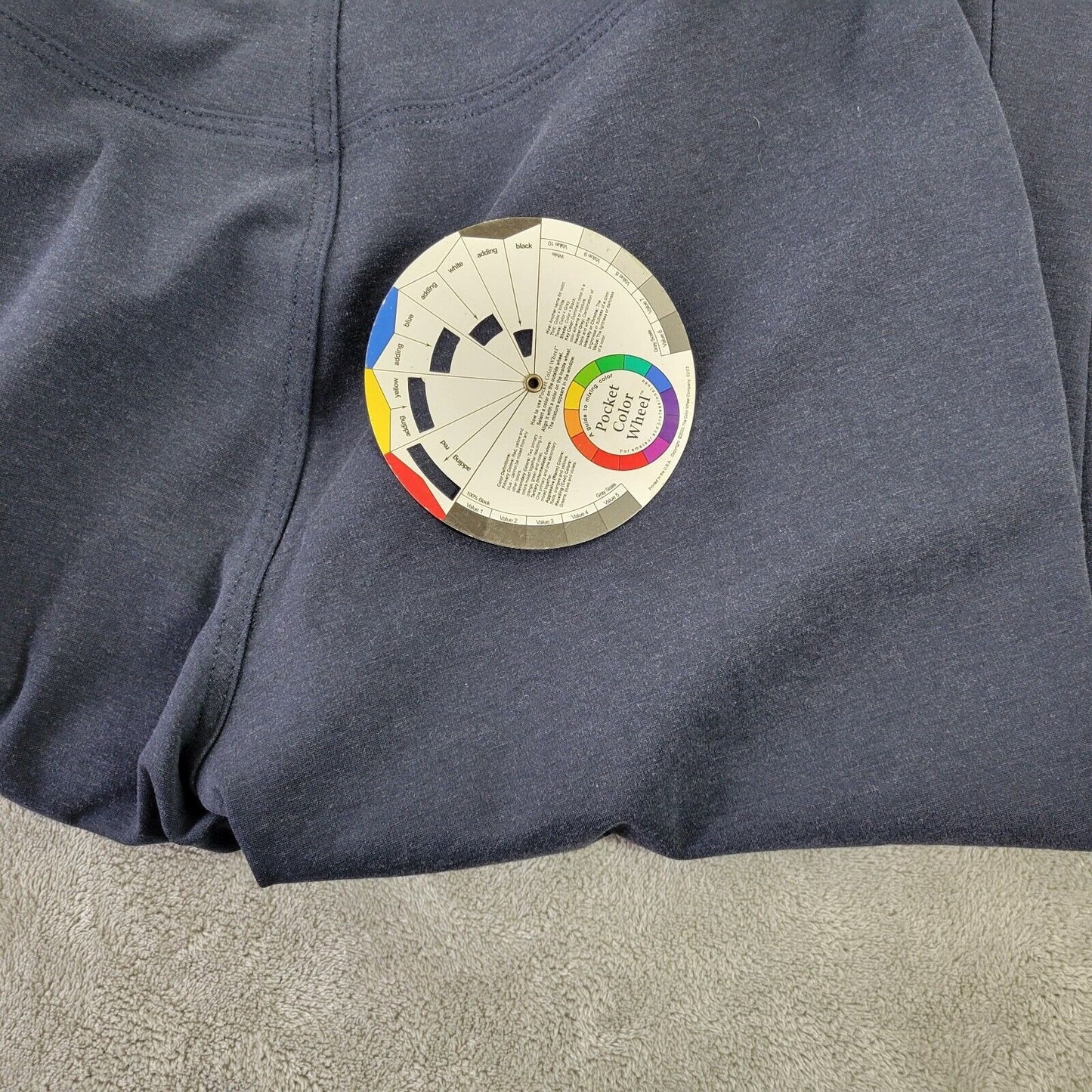 CJ Banks Women Pants 1X Plus Capri Pull On Blue Comfy Signature Slimming Tapered