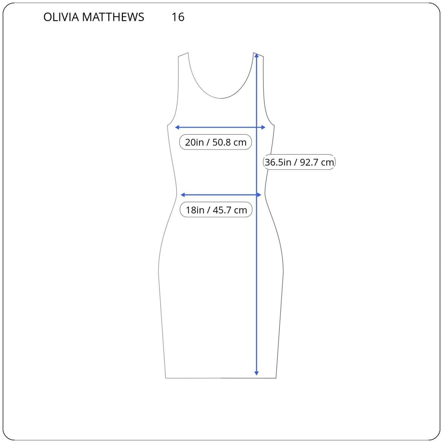 Olivia Matthews Women Dress 16 Mini Sheath Sleeveless Blue Watercolor Zip Office