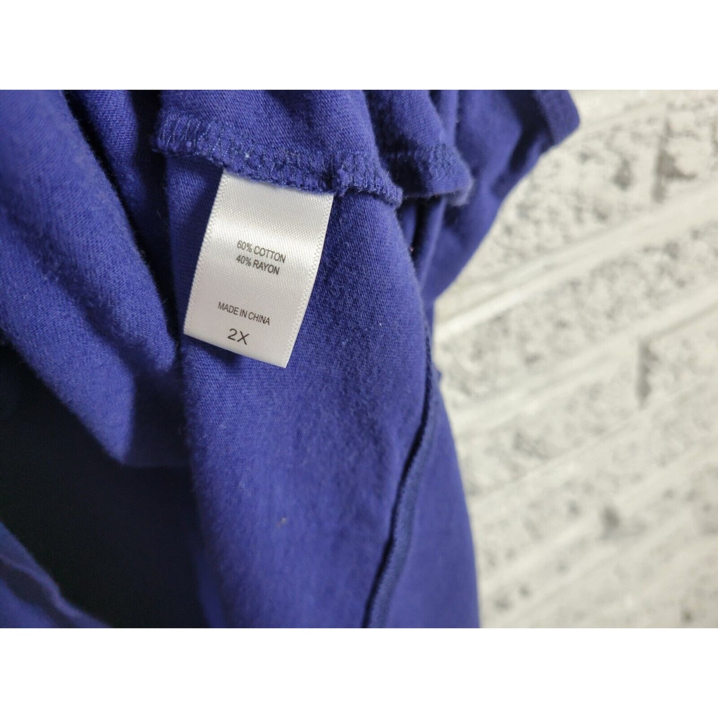 Carole Hochman Womens Pajama Top 2X Tank Blue Pocket Cotton Blend Heavenly Soft