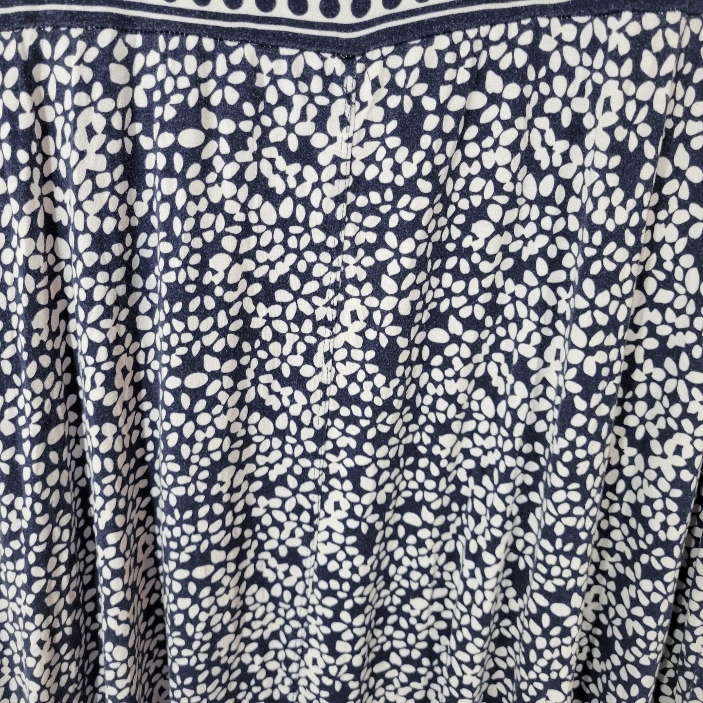 Max Studio Womens Dress 3X Plus Mini Short Sleeve Blue Floral Rayon Spandex