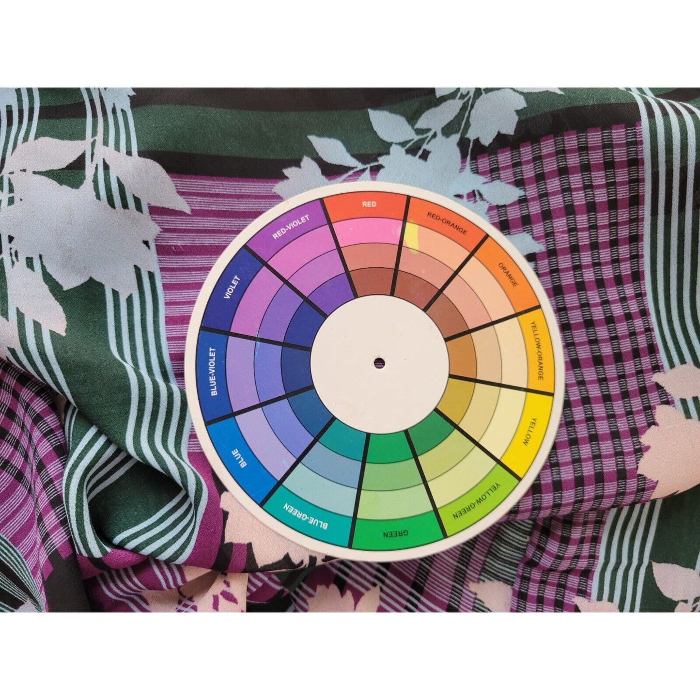 Ashley Stewart Womens Top 18 20 3/4 Sleeve Tie Purple Floral Sheer Keyhole Back