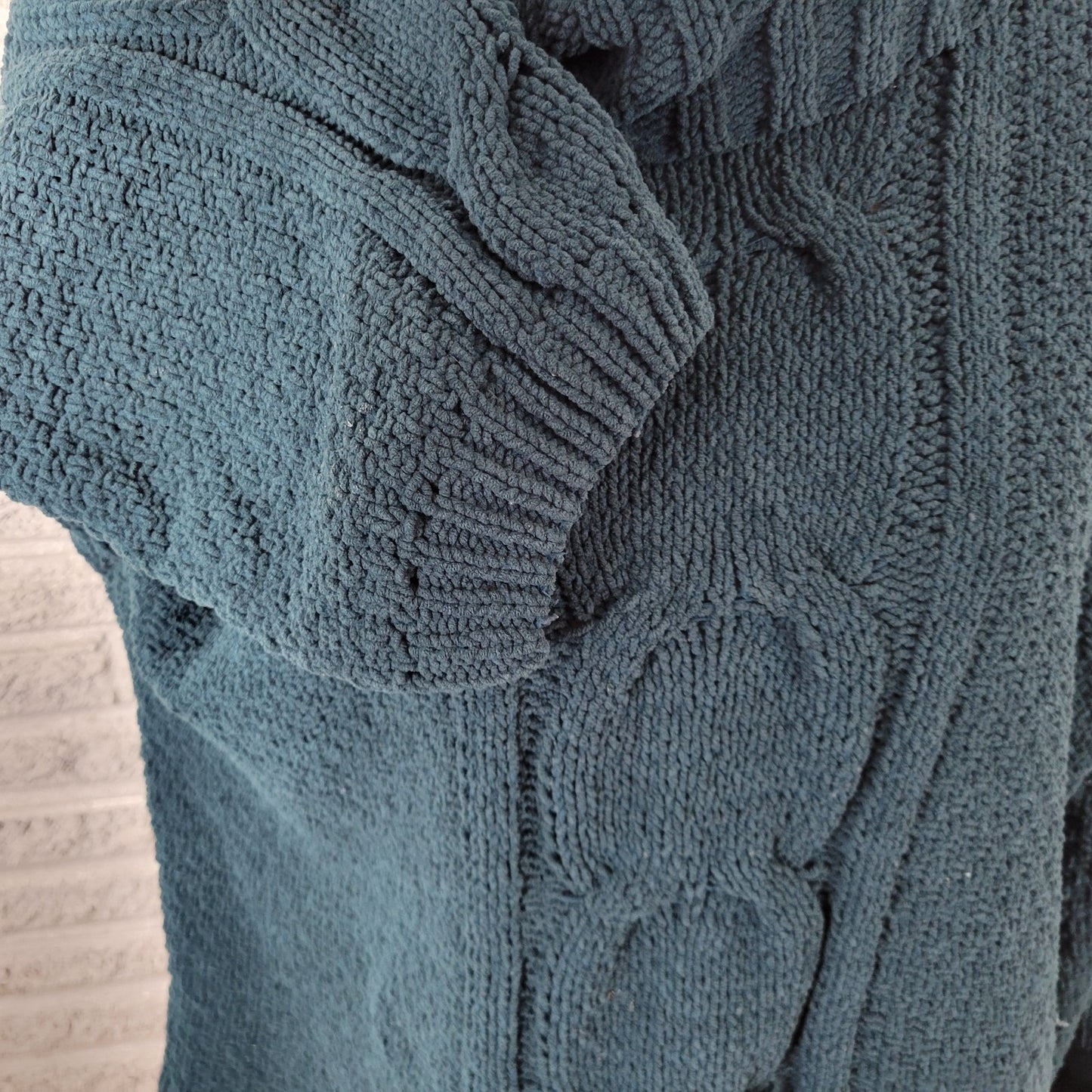 Seven 7 Womens Sweater Extra Large Turtleneck Green Cable Knit Casual Polyester