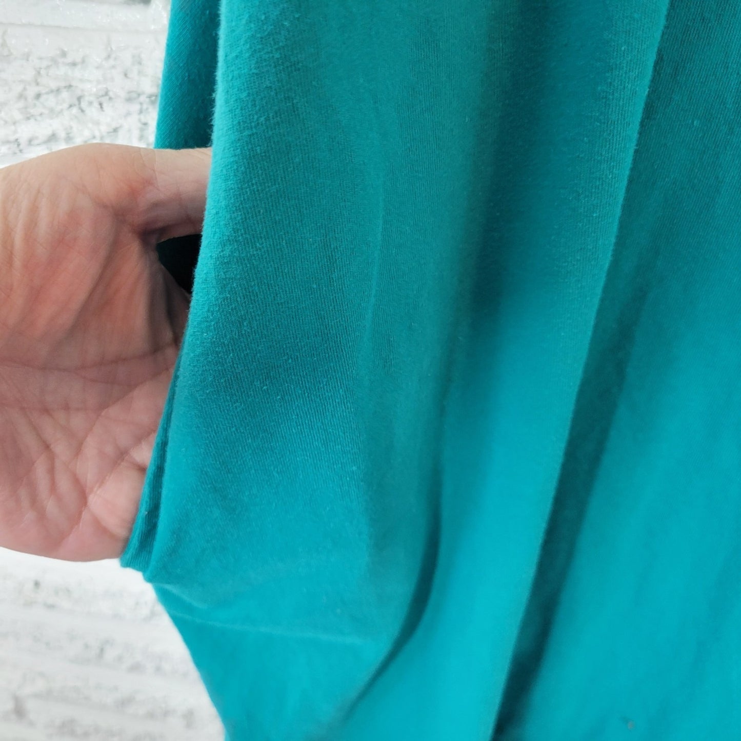 Woman Within Womens Dress 2X 26 28 Plus Short Sleeve Green Blue Pockets Casual