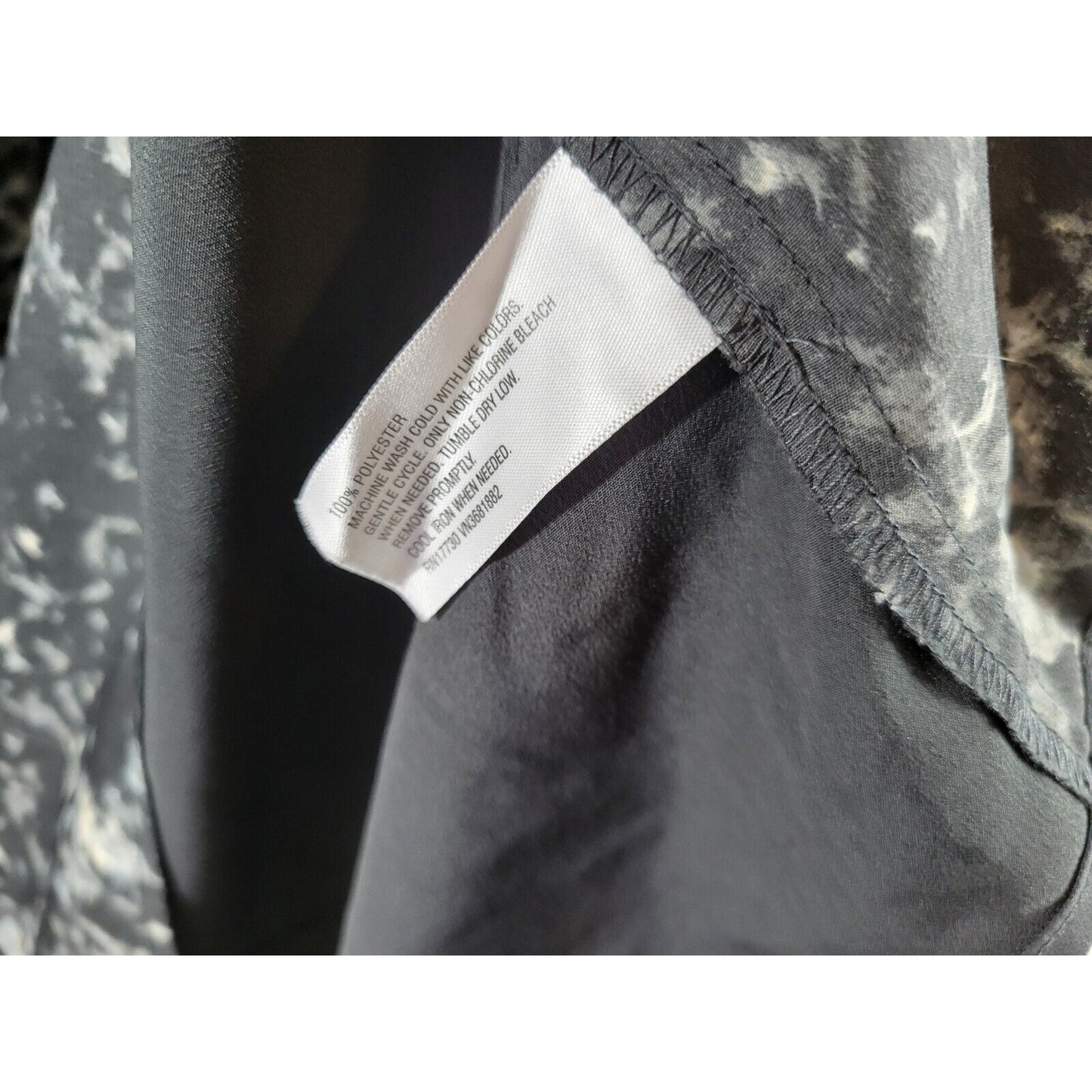 Liz Lange Maternity Womens Dress XL Shift Sleeveless Black Tie Dye Asymmetric