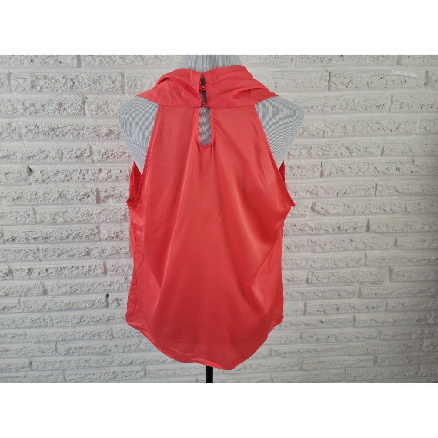 Worthington Women Top Petite Extra Large Sleeveless Orange Draped Boat Basic