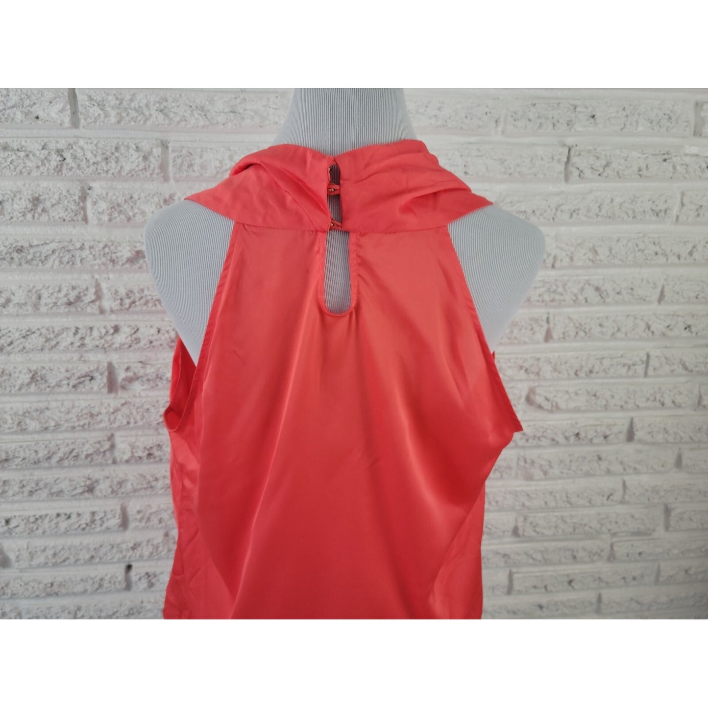 Worthington Women Top Petite Extra Large Sleeveless Orange Draped Boat Basic