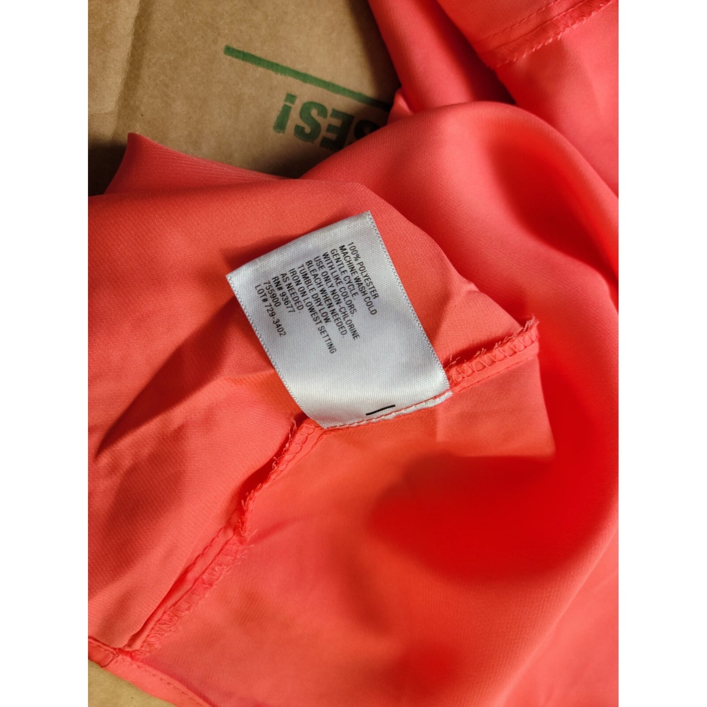 Worthington Women Top Petite Extra Large Sleeveless Orange Draped Boat Basic