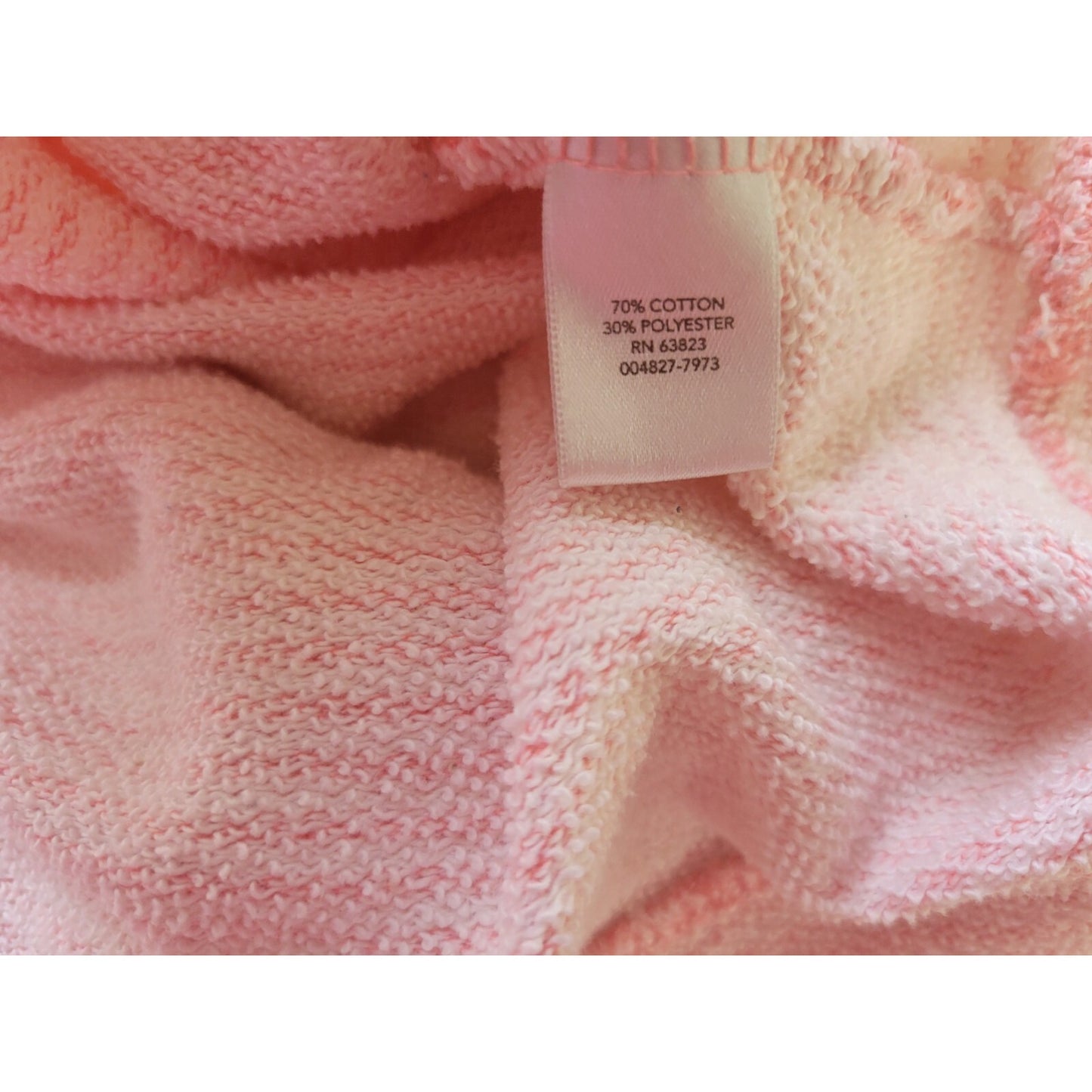 CJ Banks Women Top 2X Plus Knit Double Zip Pink Stripe Cotton Blend Comfy Casual