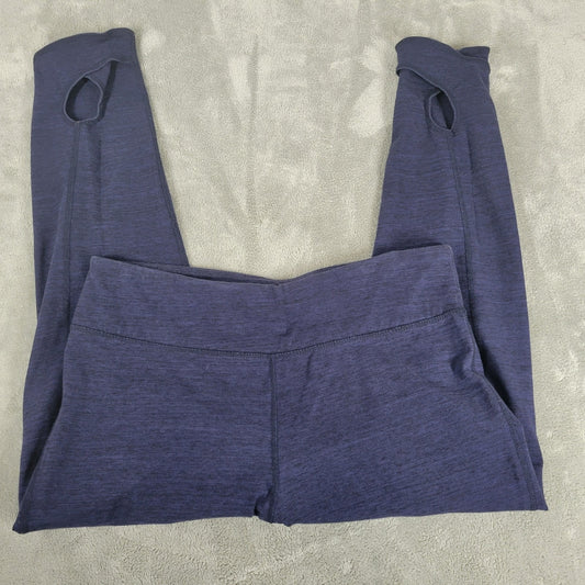 Calvin Klein Womens Leggings Extra Large XL Stirrup Blue Lightweight Activewear