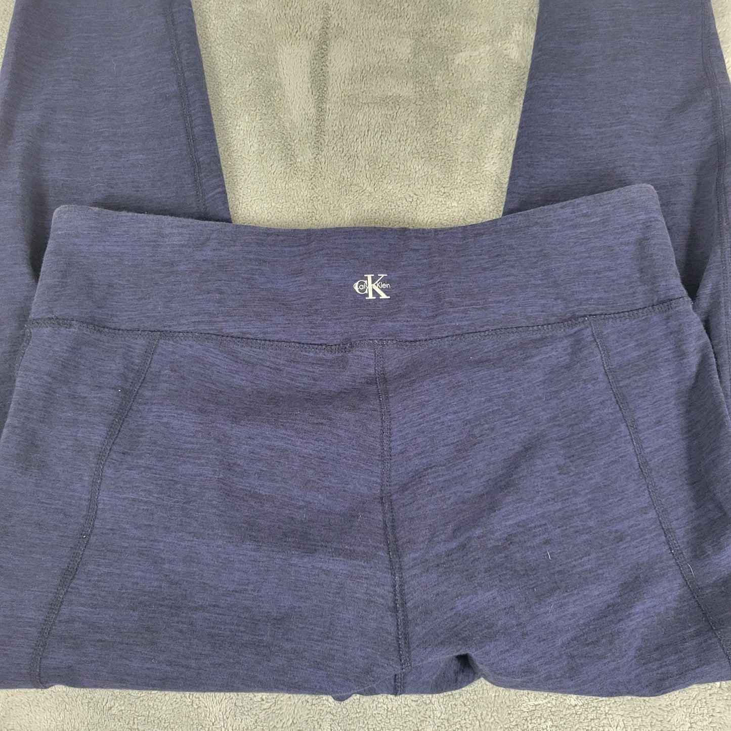 Calvin Klein Womens Leggings Extra Large XL Stirrup Blue Lightweight Activewear