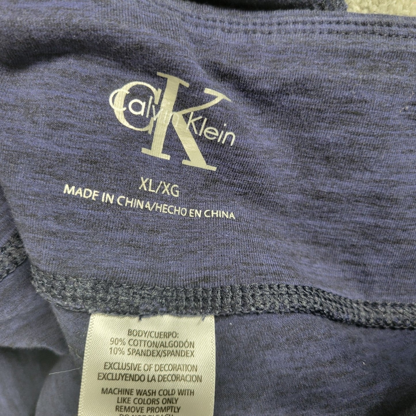 Calvin Klein Womens Leggings Extra Large XL Stirrup Blue Lightweight Activewear