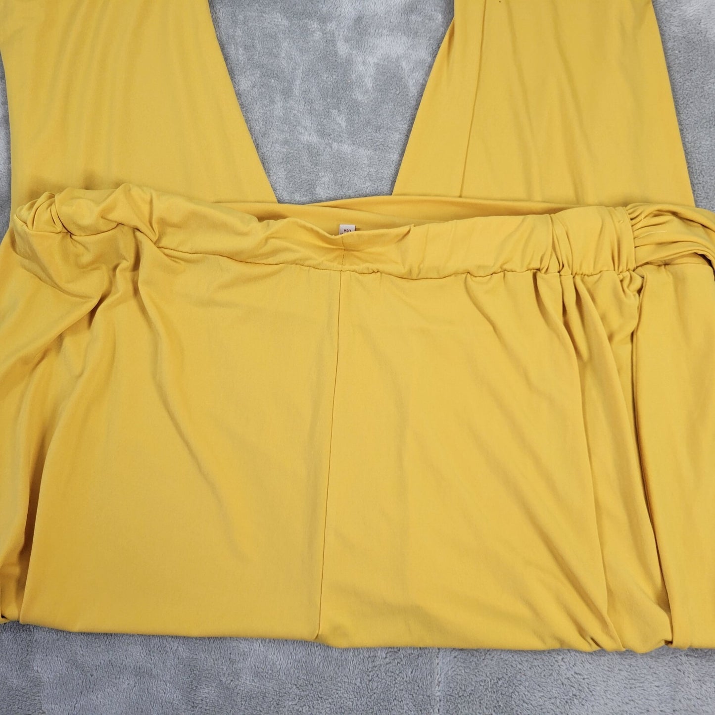 Vanessa Williams Womens Pants 2X Plus Palazzo Pull On Gold Party Poly Blend