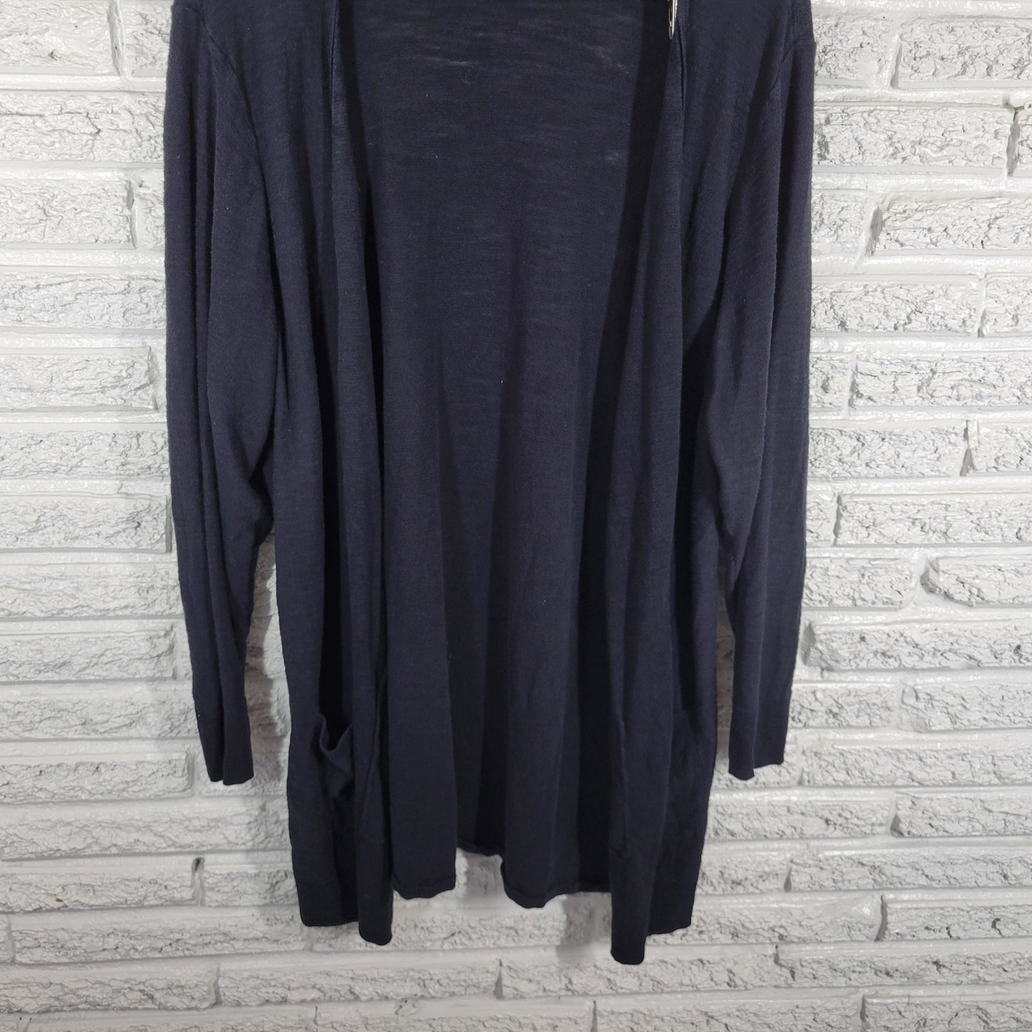 Torrid Womens Sweater 3 3X Plus Cardigan Open Black Lightweight Pockets Office