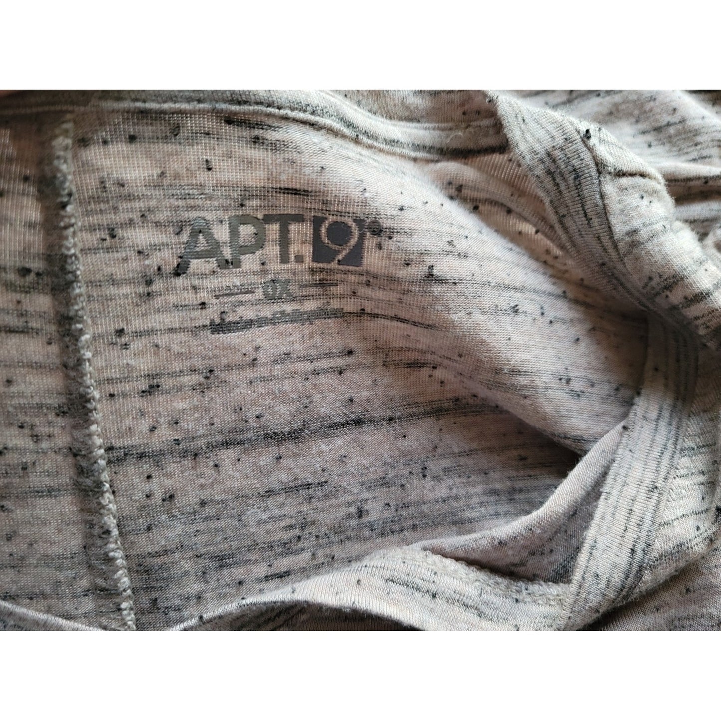 Apt 9 Womens Top 0X Plus Tunic Long Sleeve Gray Heather Knit Asymmetric Casual