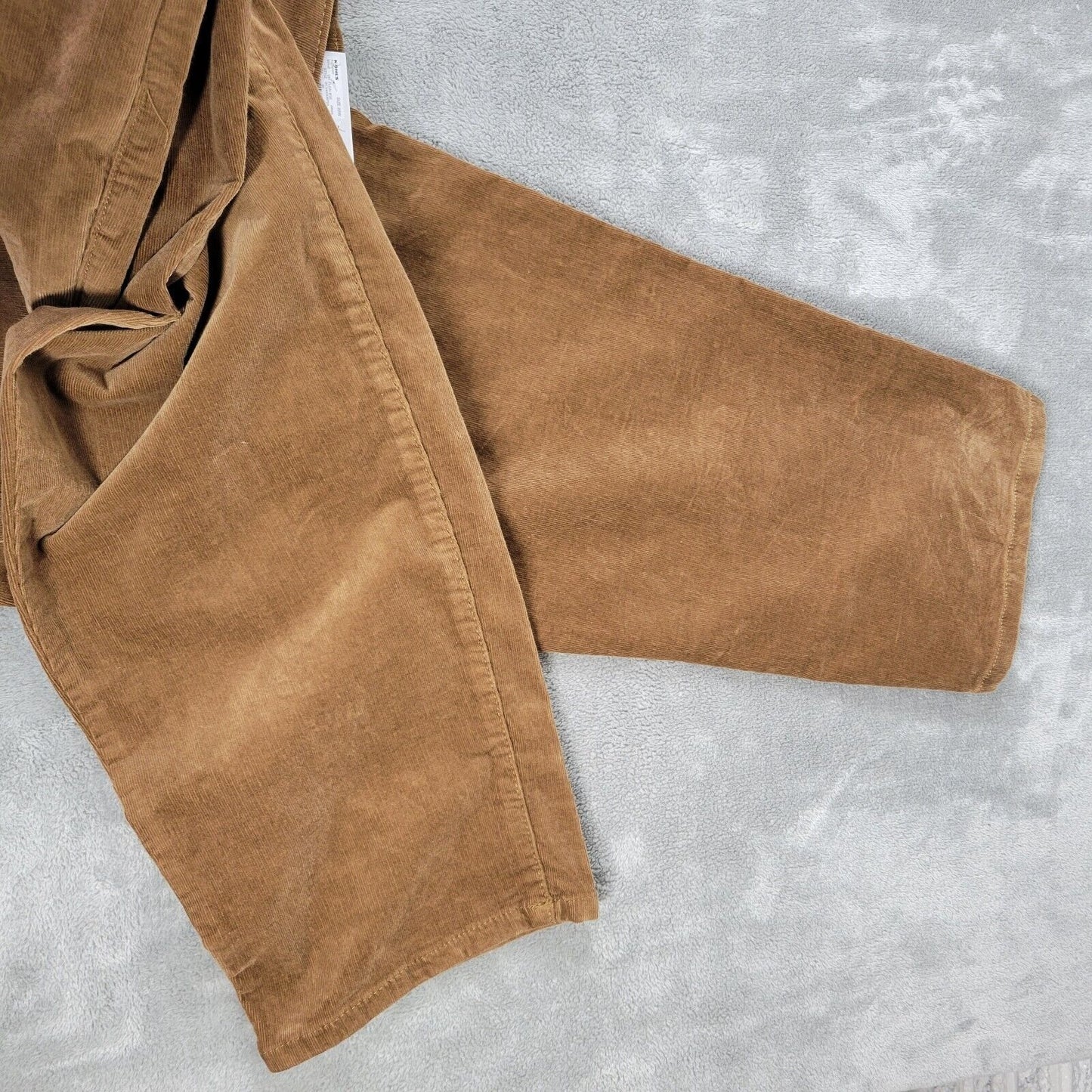 Croft Barrow Womens Pants 22W Plus Corduroy Brown Straight Leg Zip Fly Comfy