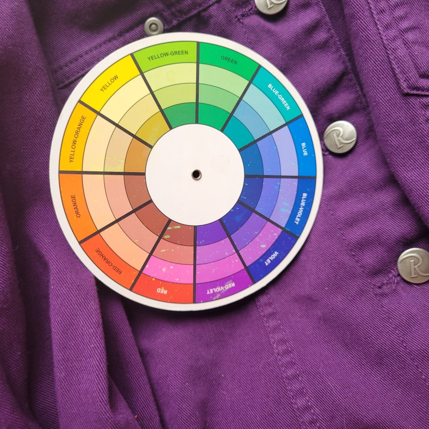 Roamans Womens Jacket 18W Plus Button Up Purple Denim Pockets Adjustable Waist