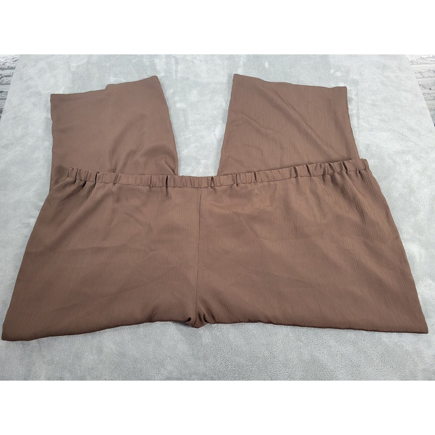 Maggie Barnes Womens Pants 5X Plus Cropped Pull On Brown Comfy Lightweight