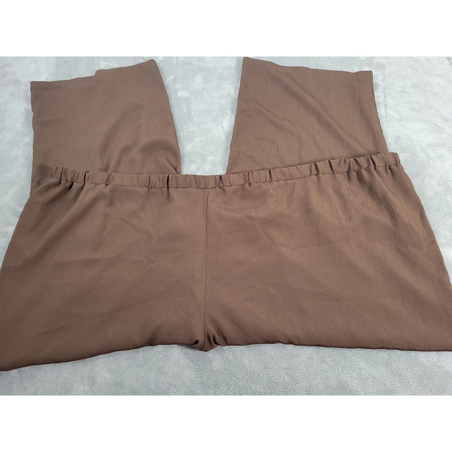 Maggie Barnes Womens Pants 5X Plus Cropped Pull On Brown Comfy Lightweight
