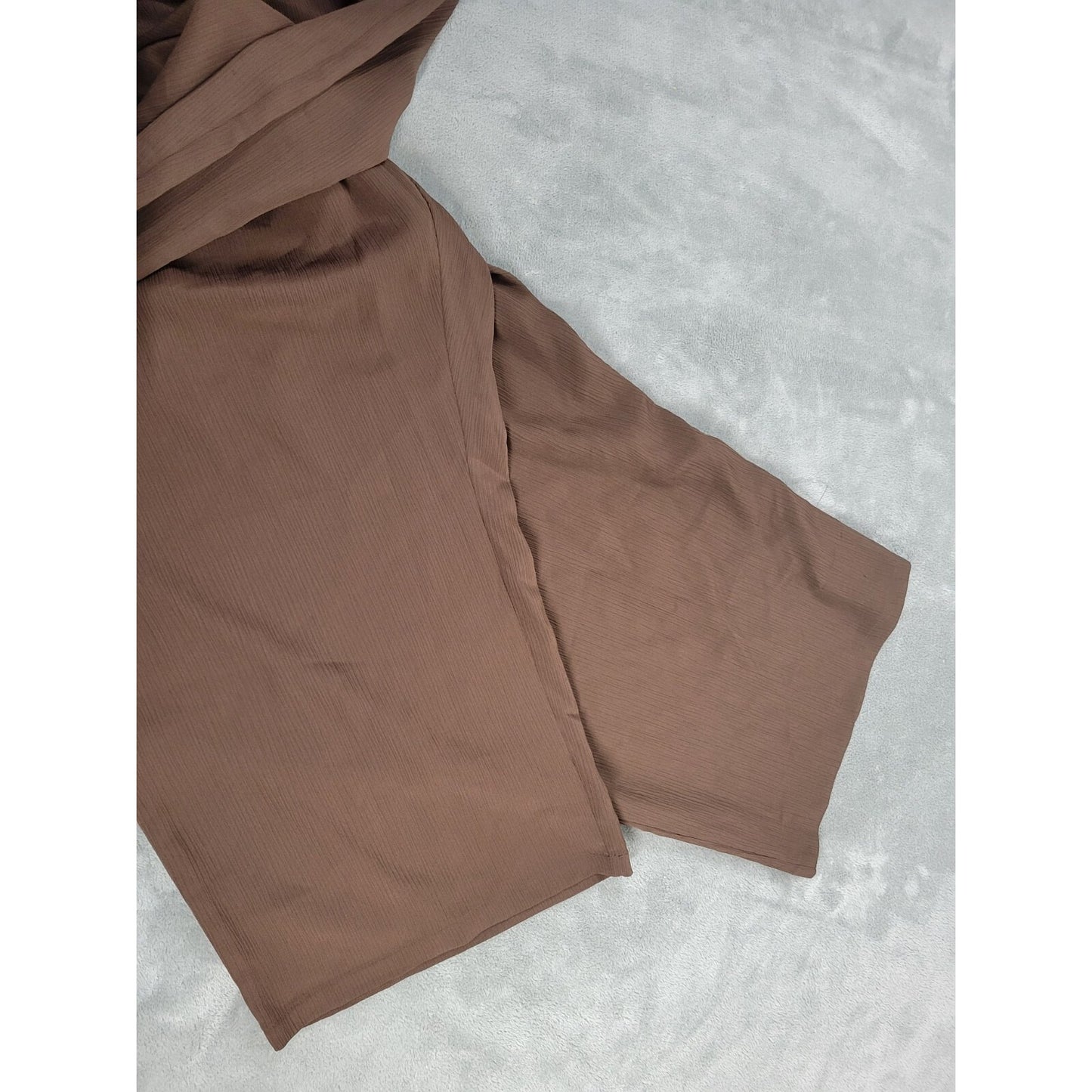 Maggie Barnes Womens Pants 5X Plus Cropped Pull On Brown Comfy Lightweight