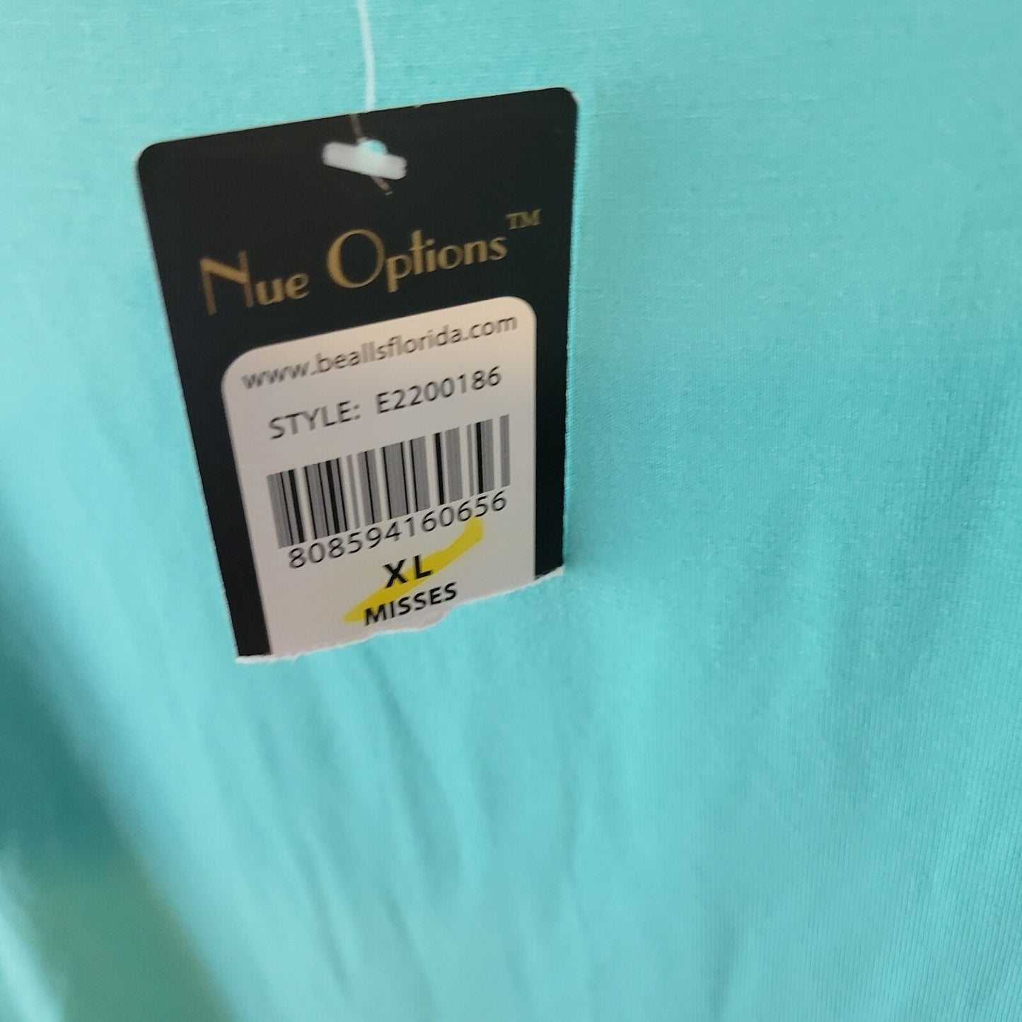 Nue Options Womens Top Extra Large Camisole Blue Adjustable Spaghetti Lace Trim