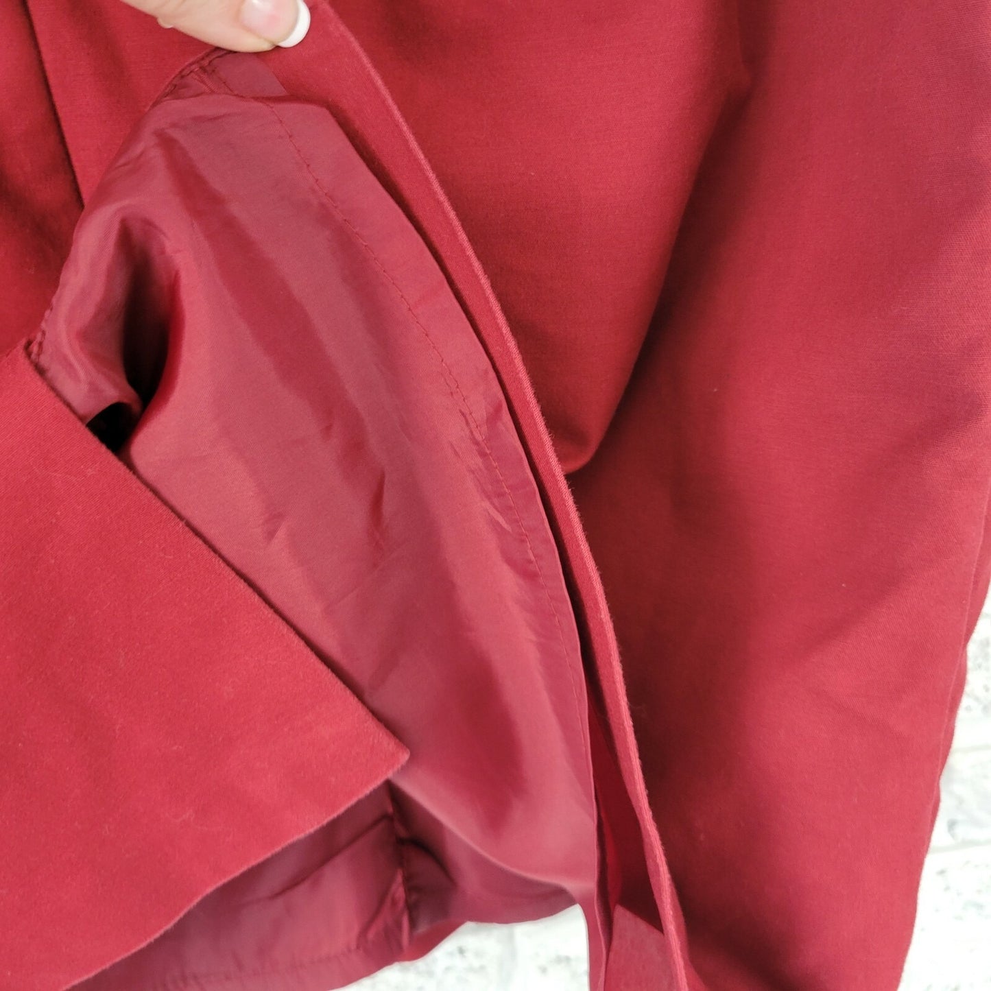 Worthington Womens Skirt 18 Plus Pencil Straight Rust Red Slash Pockets Lined