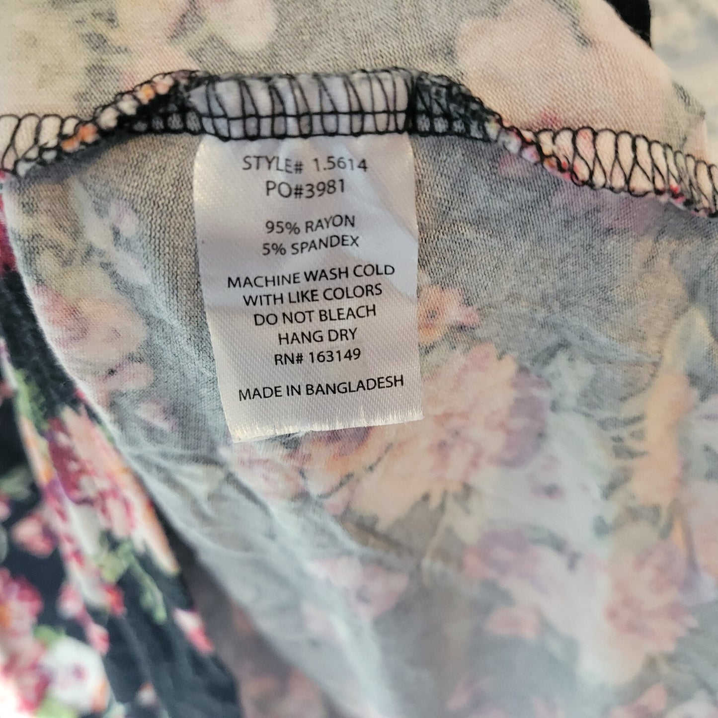 Sheila Rose Womens Top 2X Plus Sleeveless Casual Black Pink Floral Lace Yoke