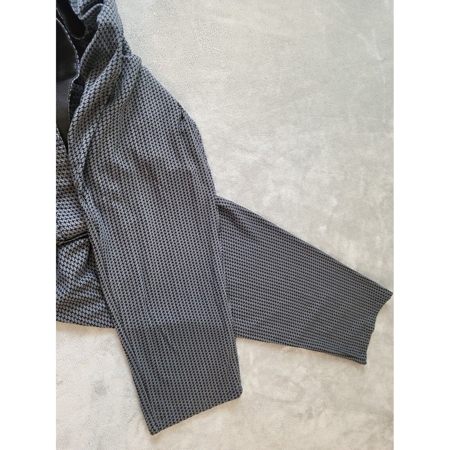 Ana Womens Pants 24W Plus Crop New Approach Gray Pinwheel Zip Fly Casual Pockets