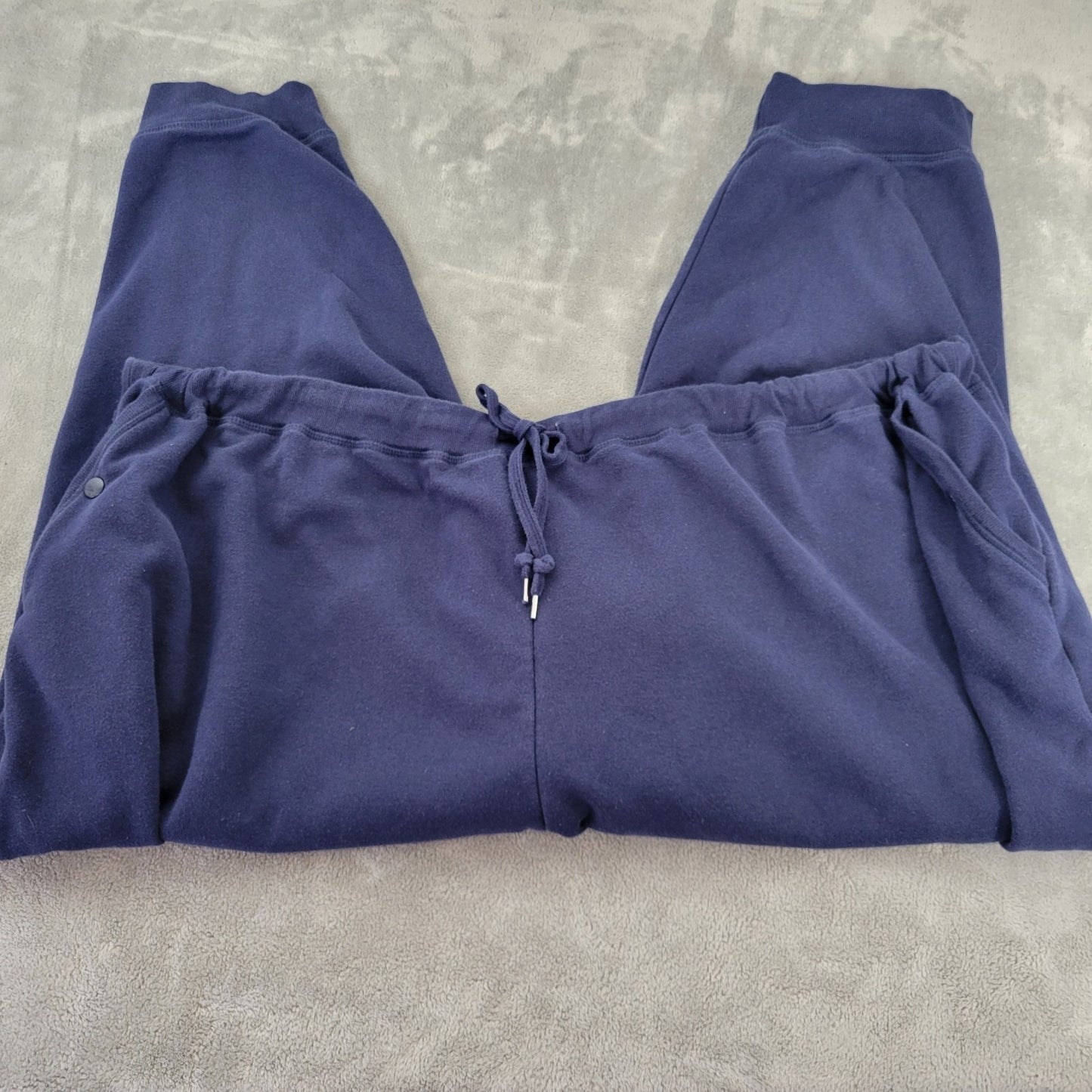 Woman Within Womens Pants 5X Plus Cropped Capri Jogger Blue Sweat Active Pockets