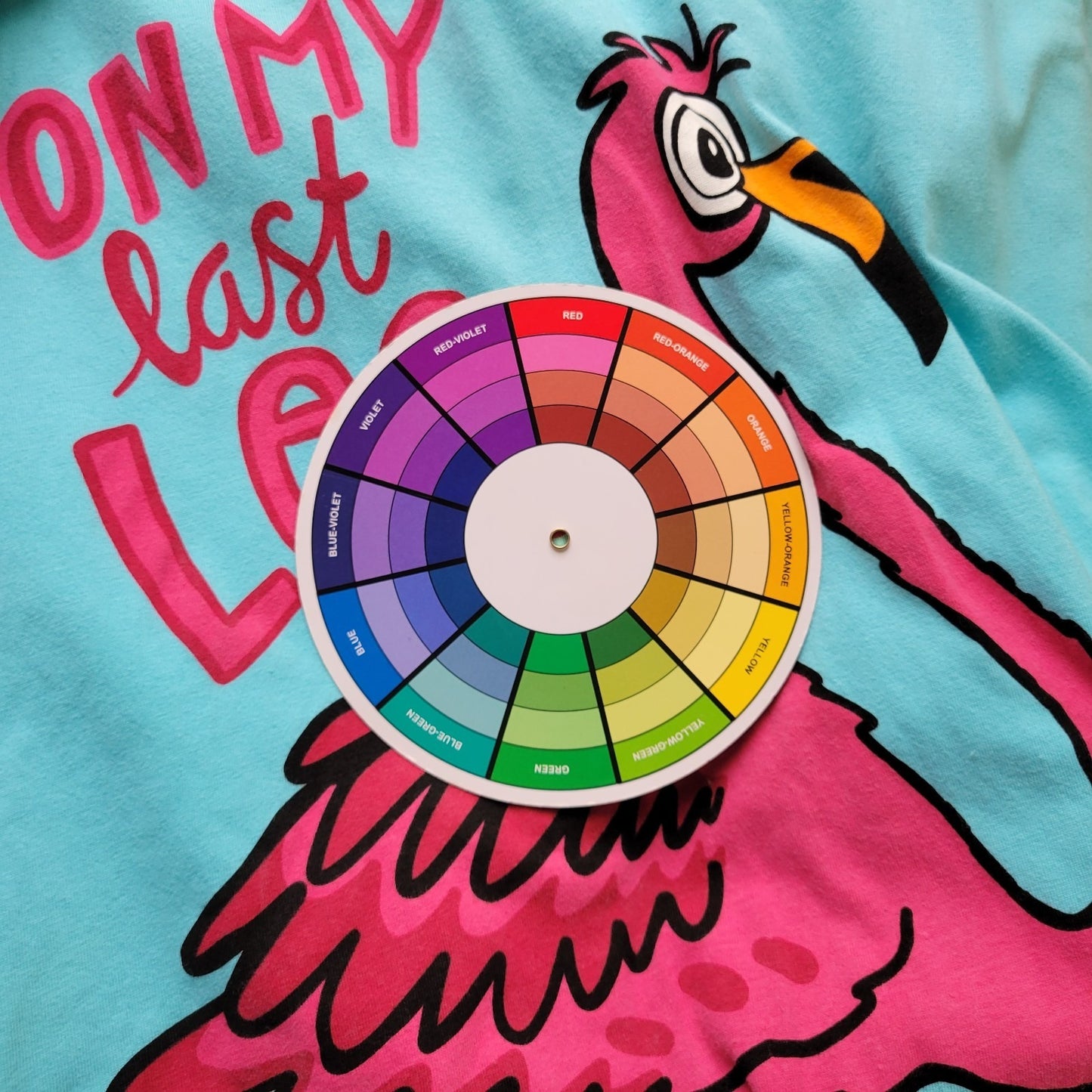 Lazy One Womens Pajama Top L XL Nightgown Blue Flamingo Cotton Loungewear Comfy