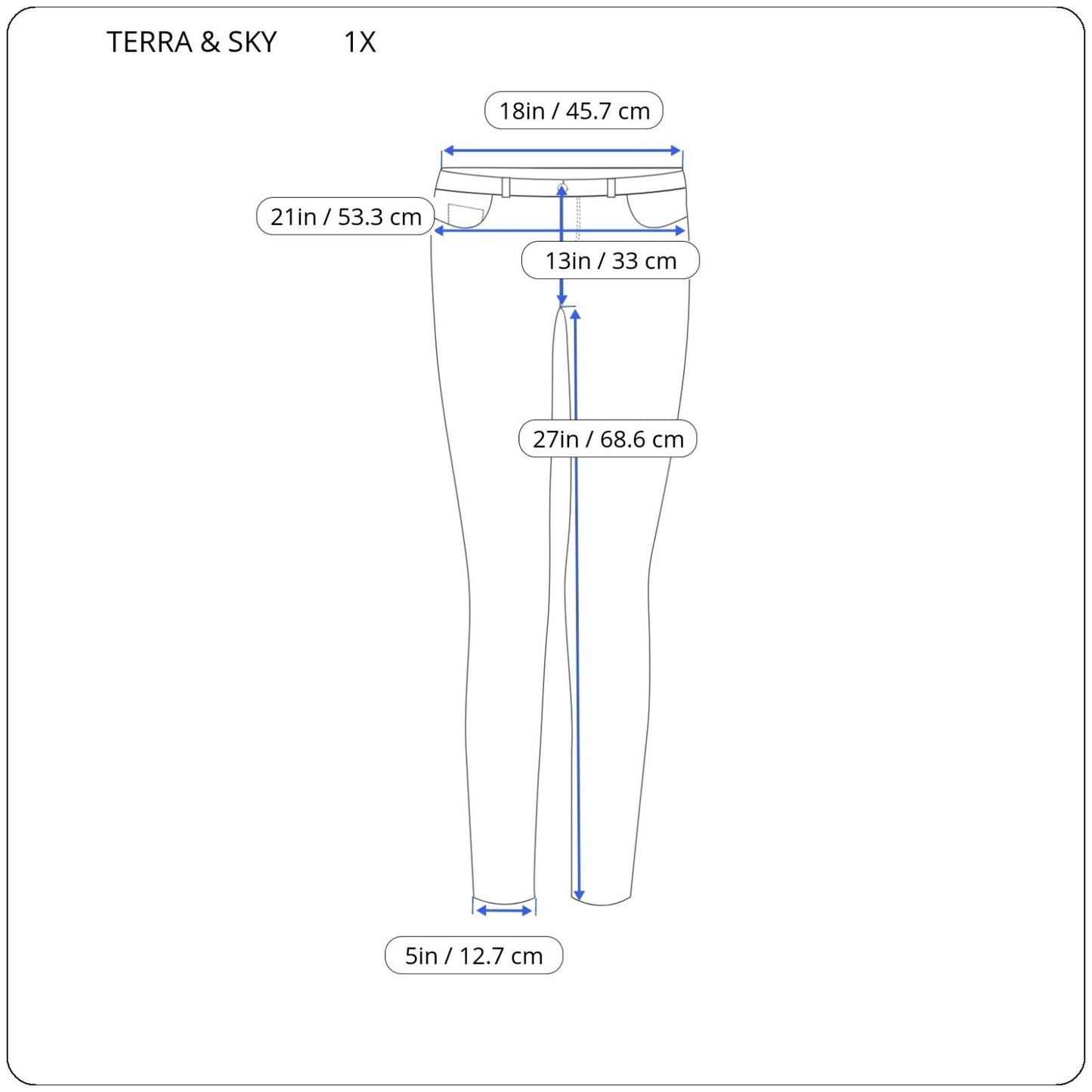 Terra Sky Womens Jeans 1X 16W 18W Plus Pull On Cropped Ankle Black Denim Comfy