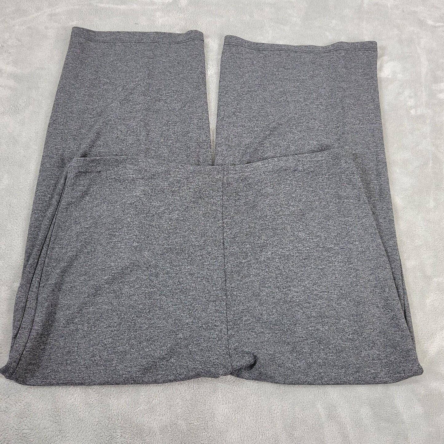 New York Co Womens Pants Extra Large XL Wide Leg Pull On Stretchy Gray Athletic