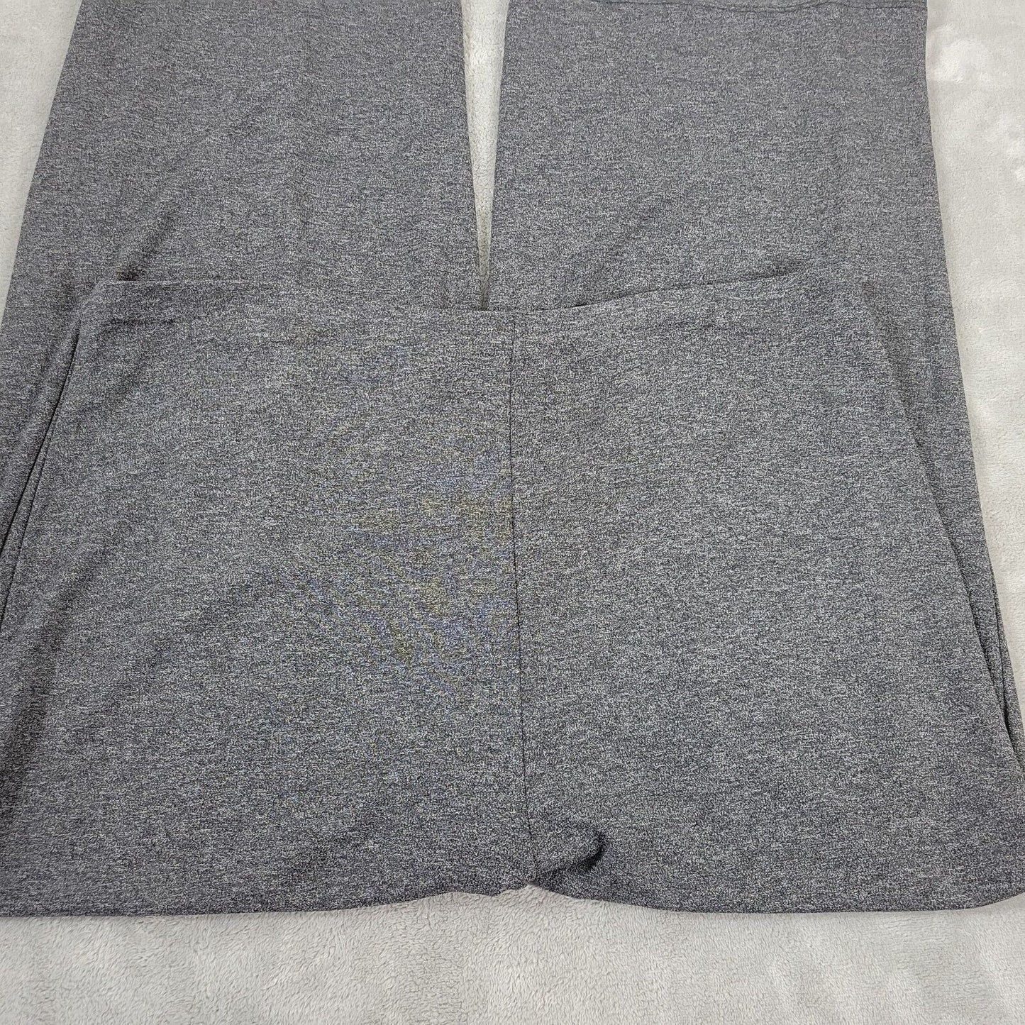 New York Co Womens Pants Extra Large XL Wide Leg Pull On Stretchy Gray Athletic