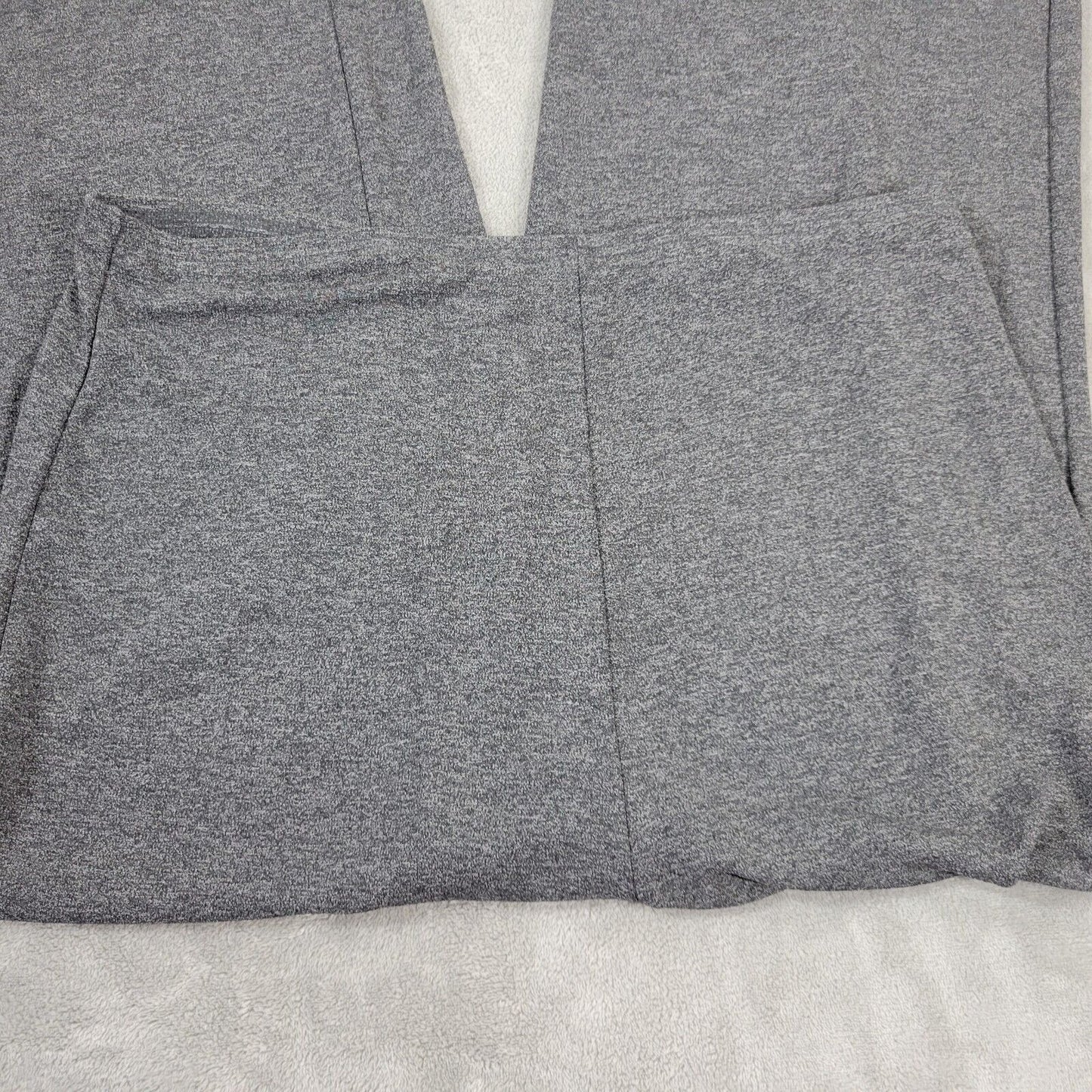 New York Co Womens Pants Extra Large XL Wide Leg Pull On Stretchy Gray Athletic