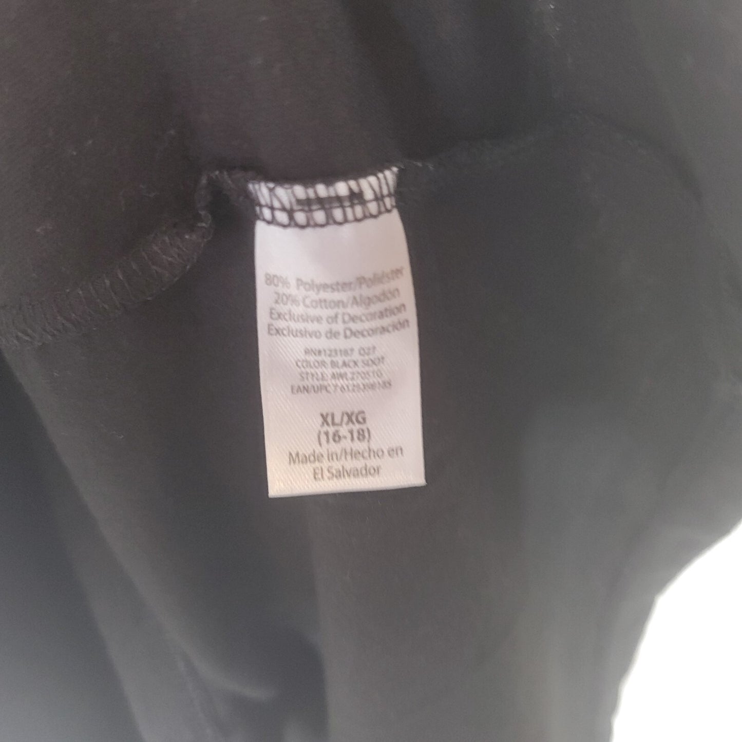 Athletic Works Womens Top XL 16 18 Tank Racerback Black Plank Now Wine Later