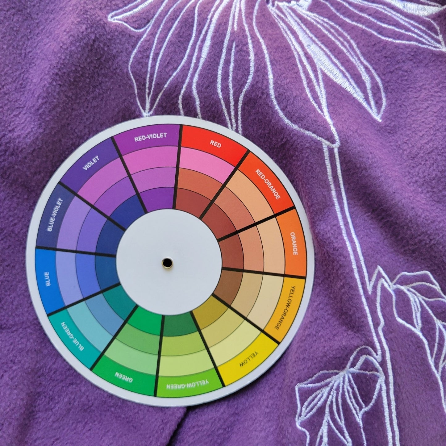 Catalog Favorites Womens Top 3X Plus Sweatshirt Purple Embroider Floral Velour