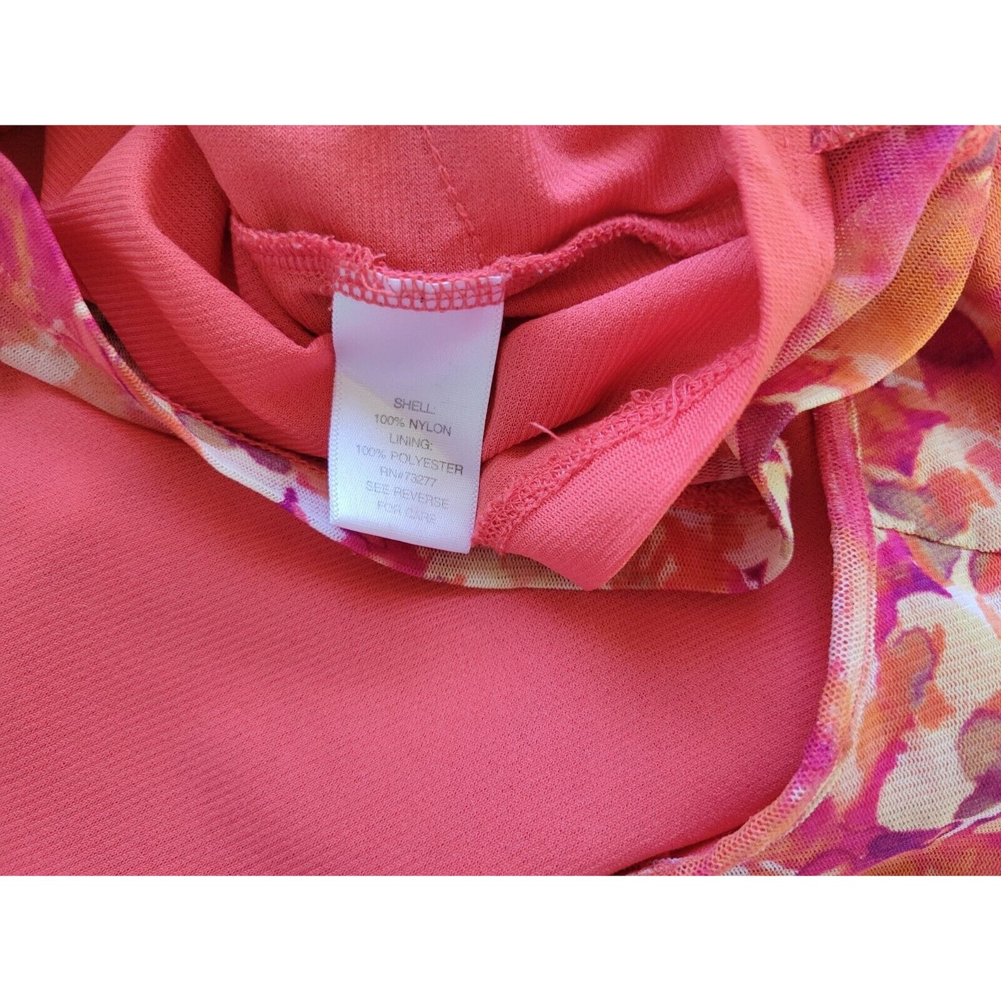 Apt 9 Womens Top Extra Large Flutter Sleeve Mesh Tiered Layered Casual Pink