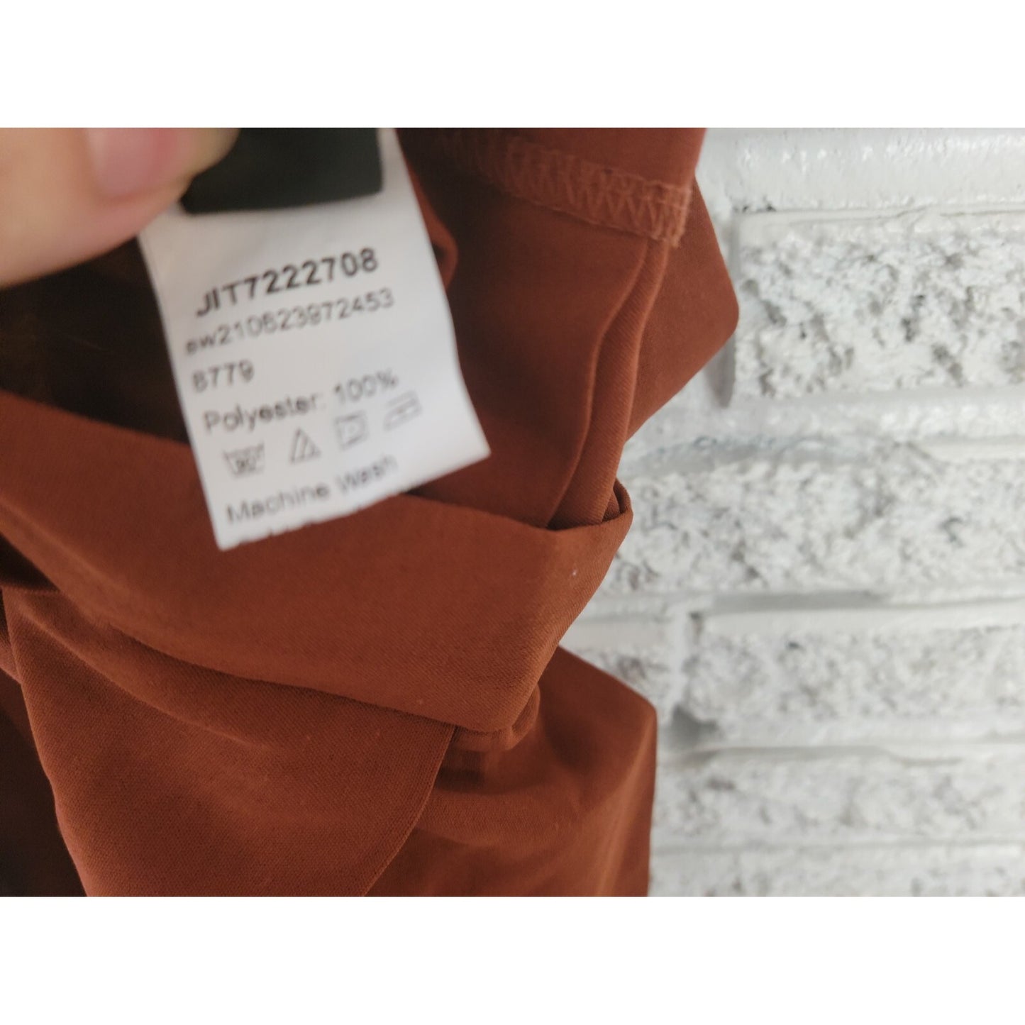 Shein Curve Womens Skirt 4XL Plus Maxi ALine Brown Pleated Career Long Polyester