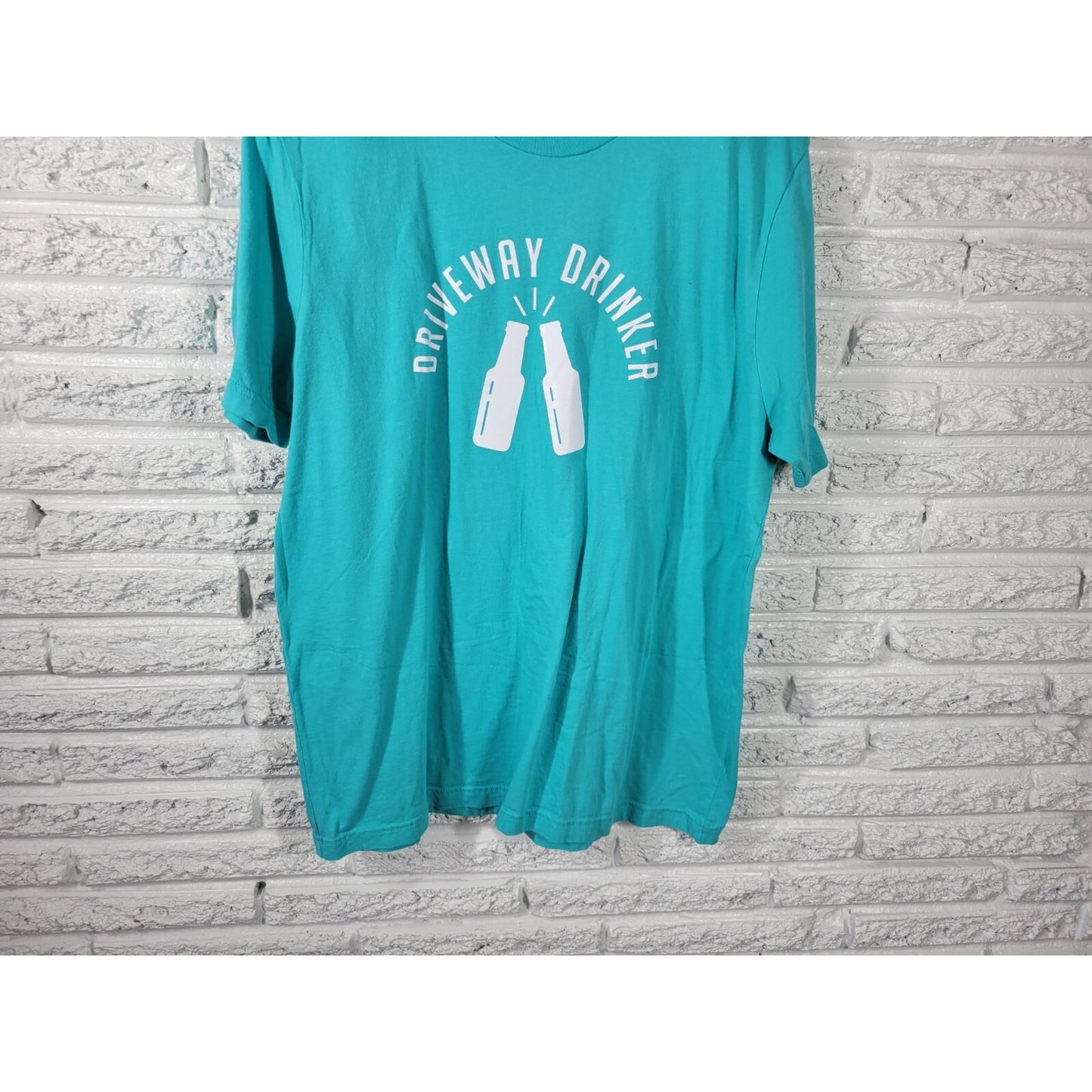 Bella Canvas Womens Top Extra Large XL Tee Short Sleeve Driveway Drinker Blue