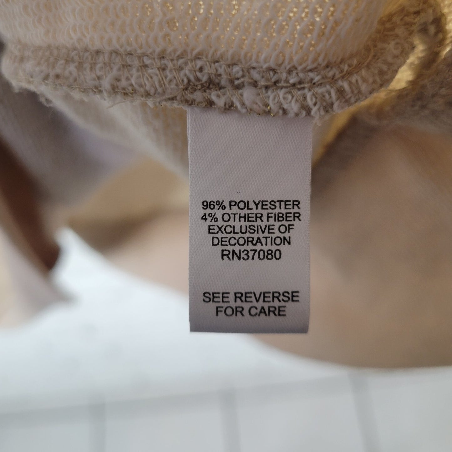 Cato Est 1946 Womens Sweatshirt 22W 24W Plus Beige 3D Mittens Stay Cozy Metallic