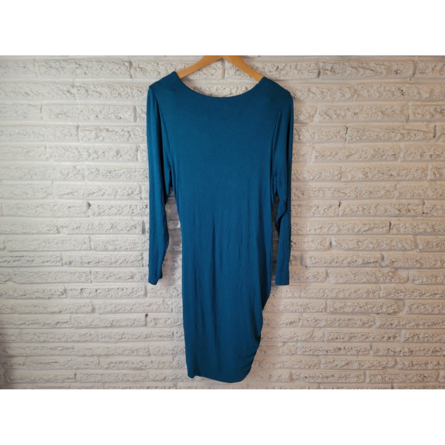 Venus Womens Dress Extra Large XL Bodycon Long Sleeve Blue Pullover Party Office