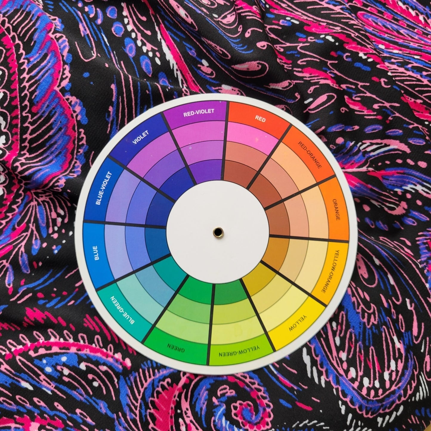 Catherines Anywear Womens Skirt 1X Plus  Midi Purple Pink Paisley Poly Blend